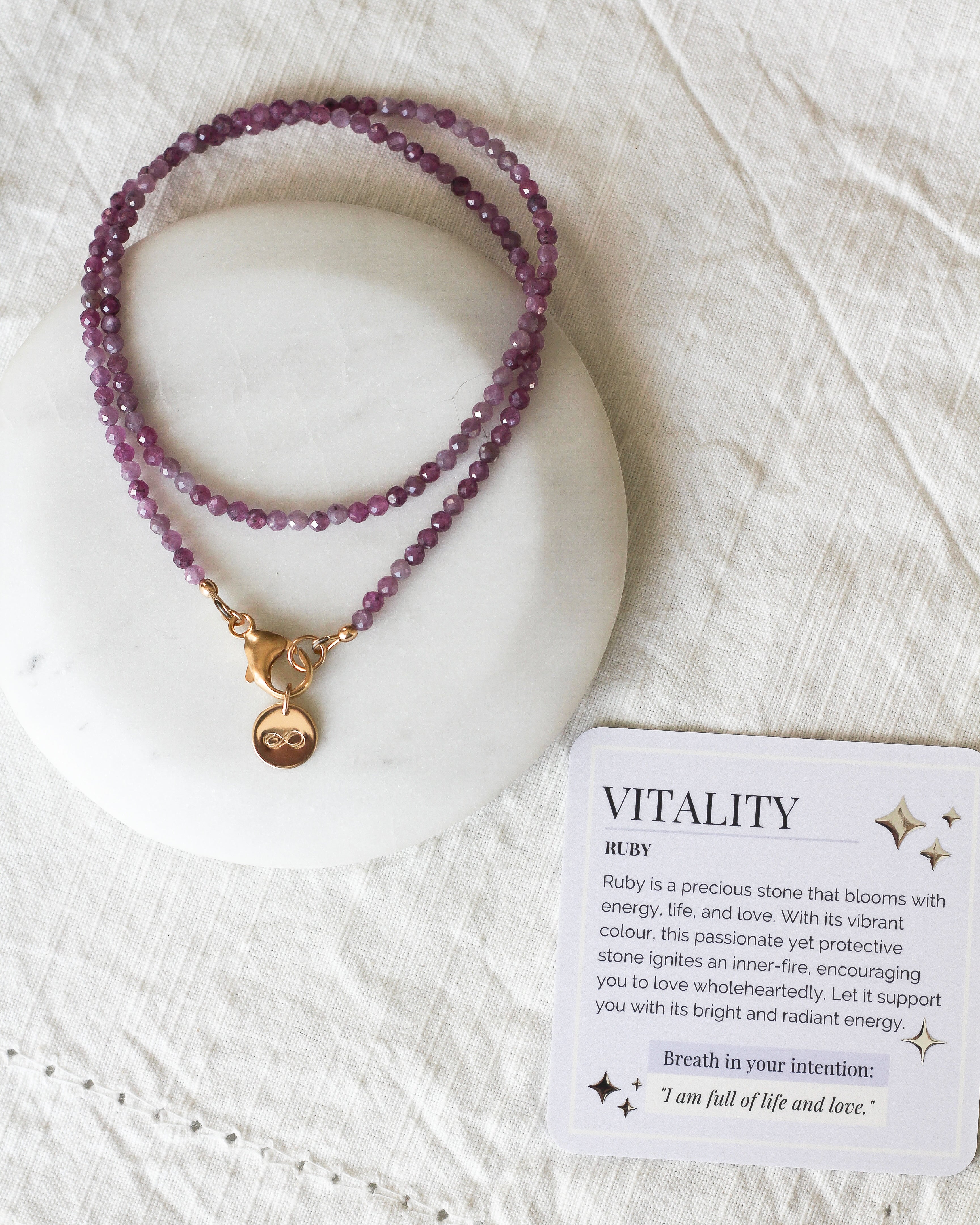 Vitality Intention Necklace | Ruby