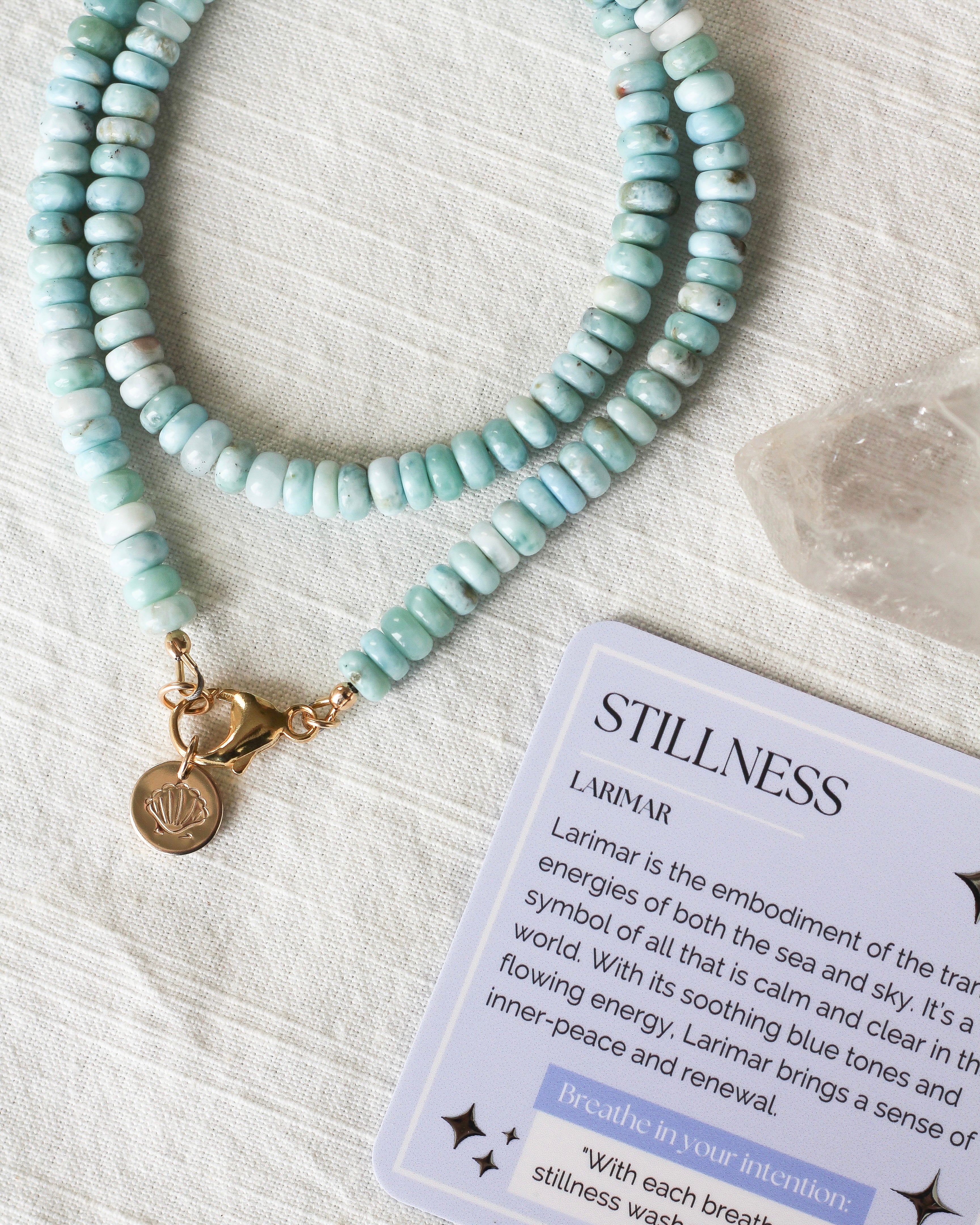 Stillness Gemmy Necklace | Larimar