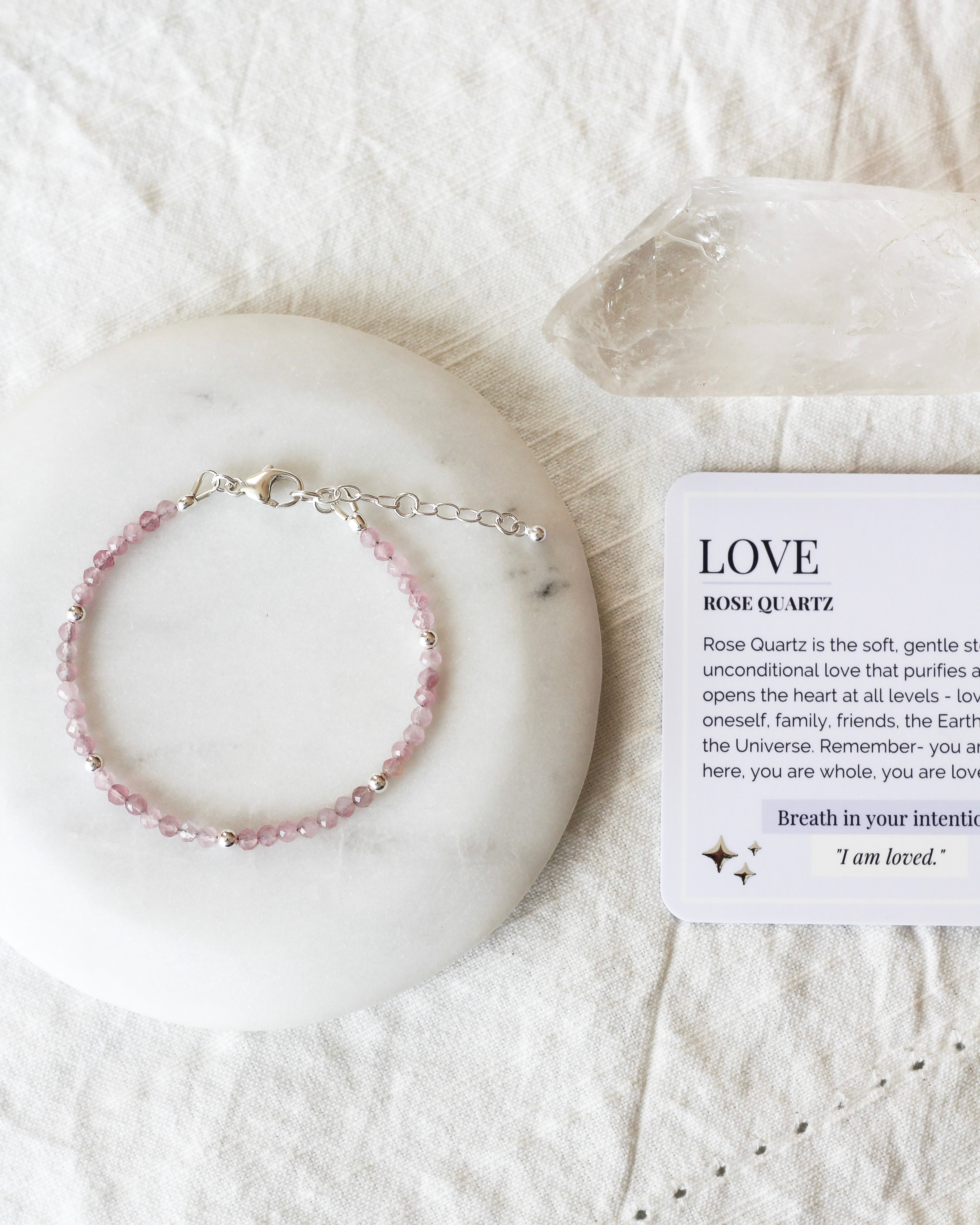 Love Intention Bracelet | Rose Quartz