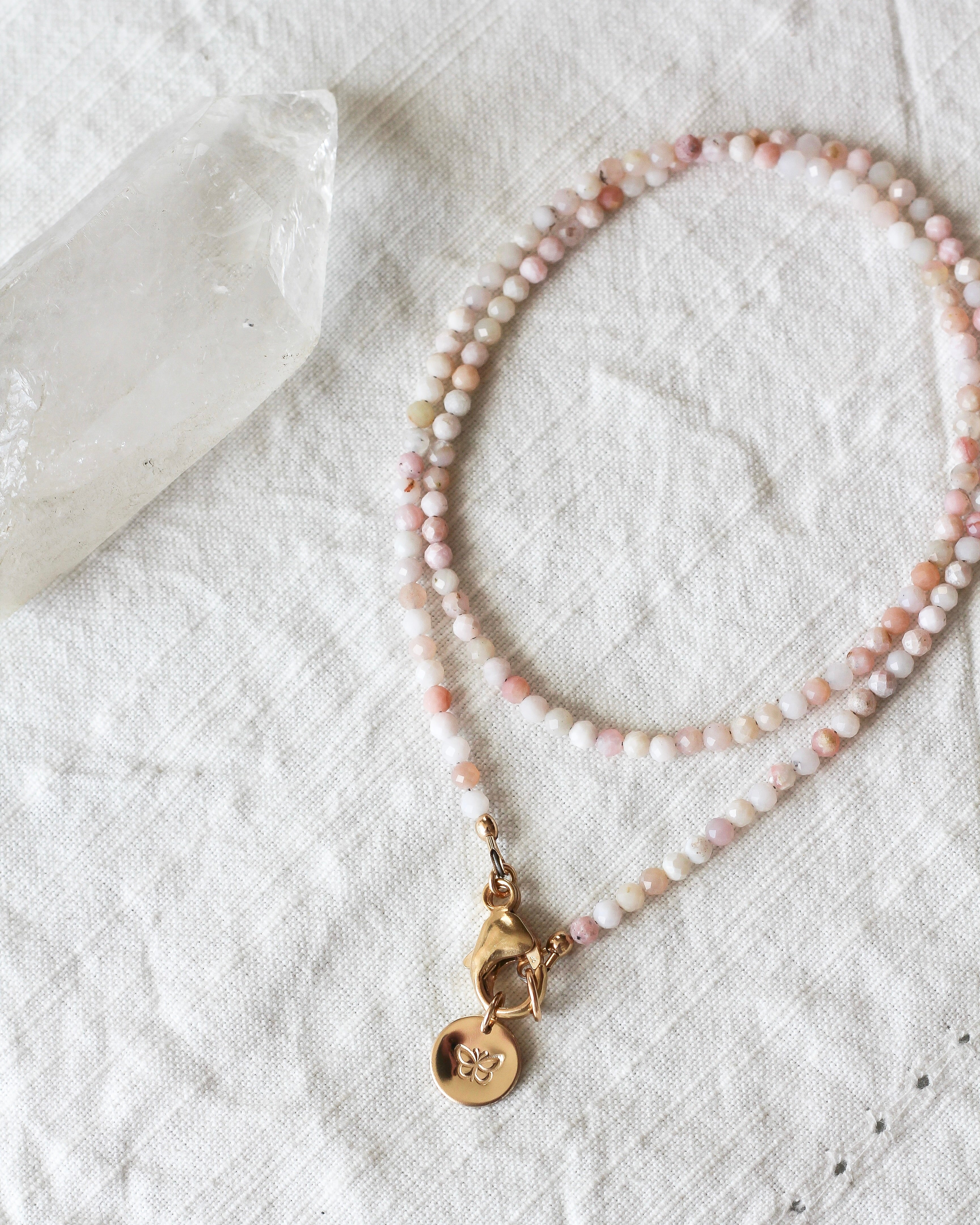 Restore Intention Necklace | Pink Opal