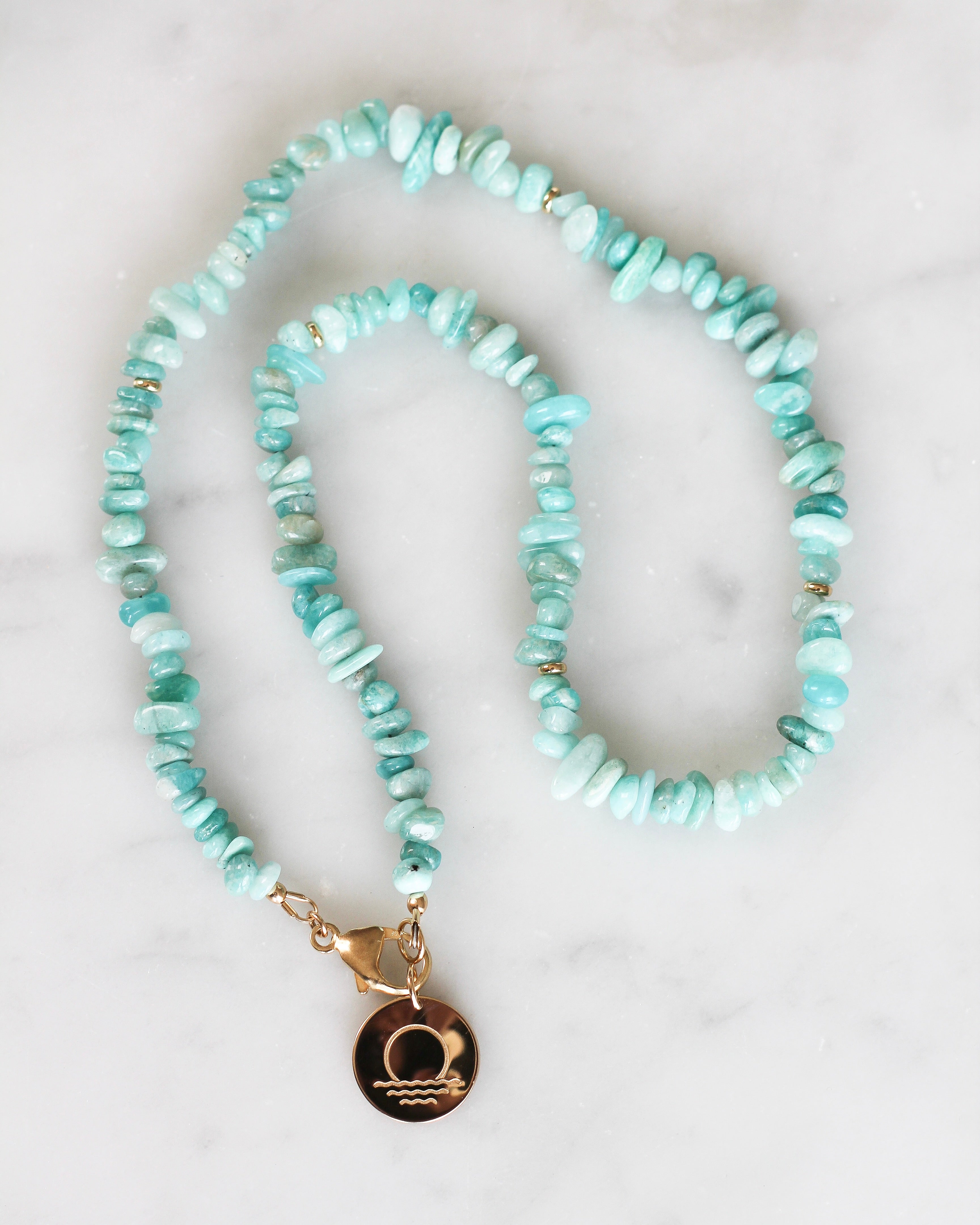 Soothe Pebble Necklace | Amazonite