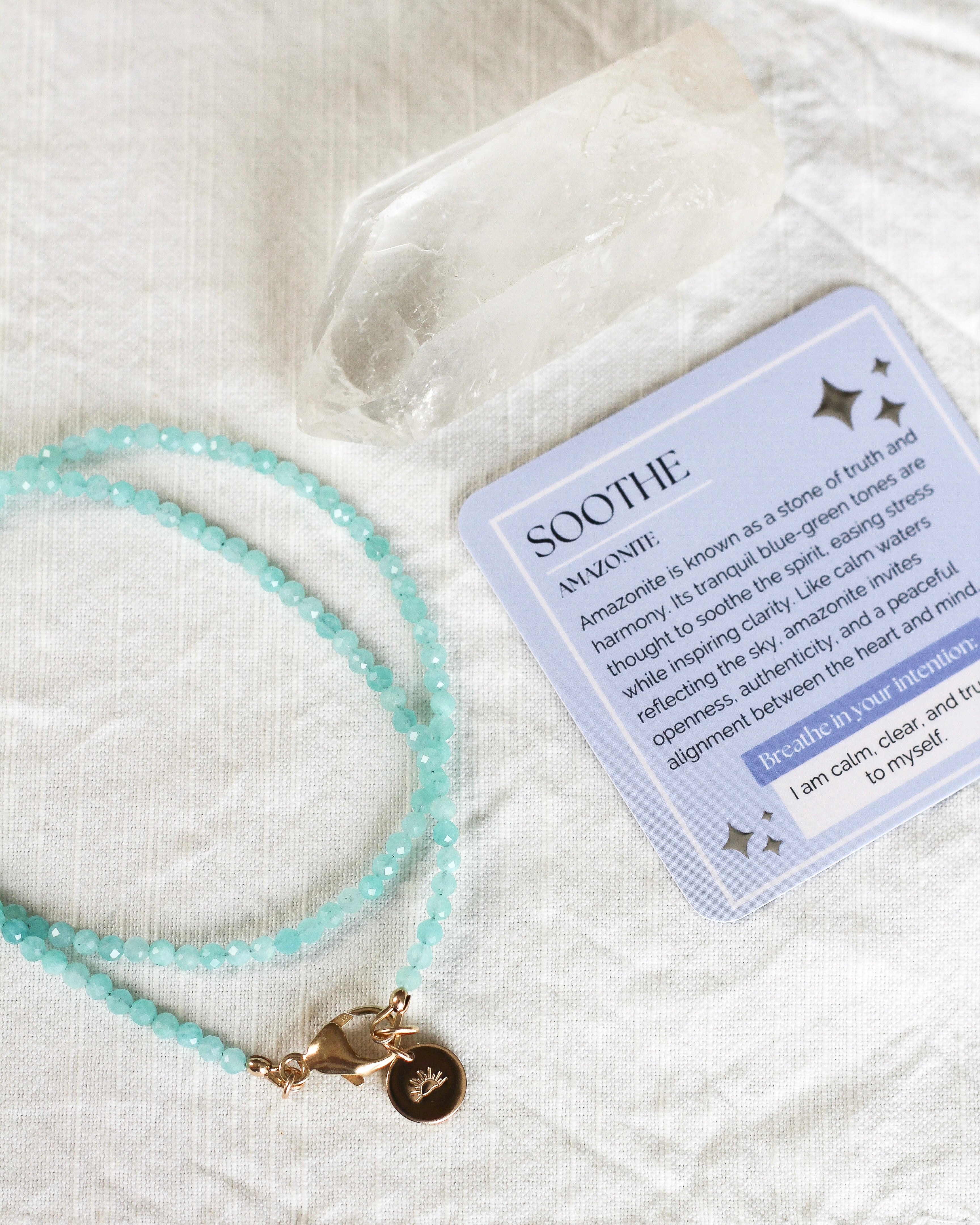 Soothe Intention Necklace | Amazonite
