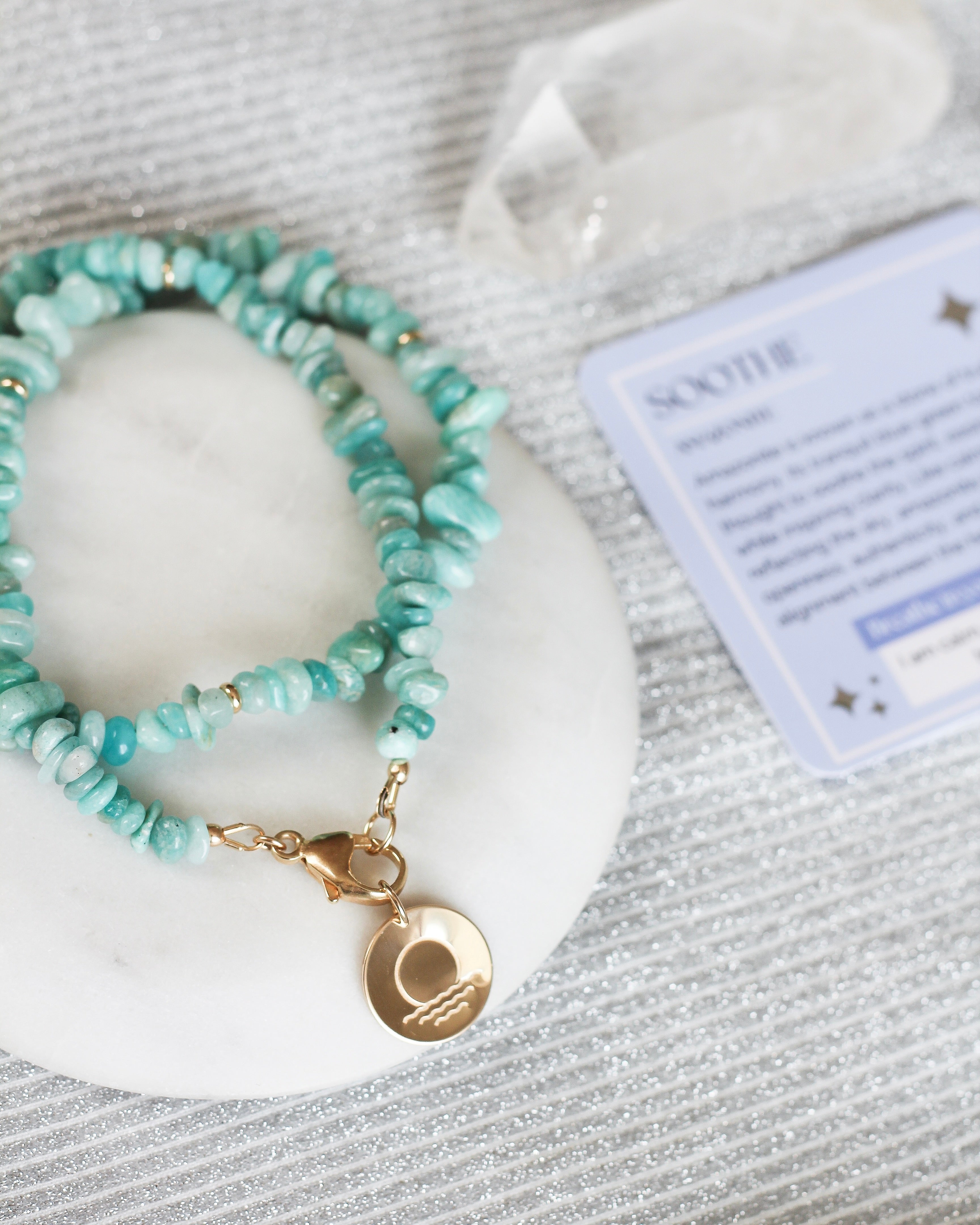 Soothe Pebble Necklace | Amazonite