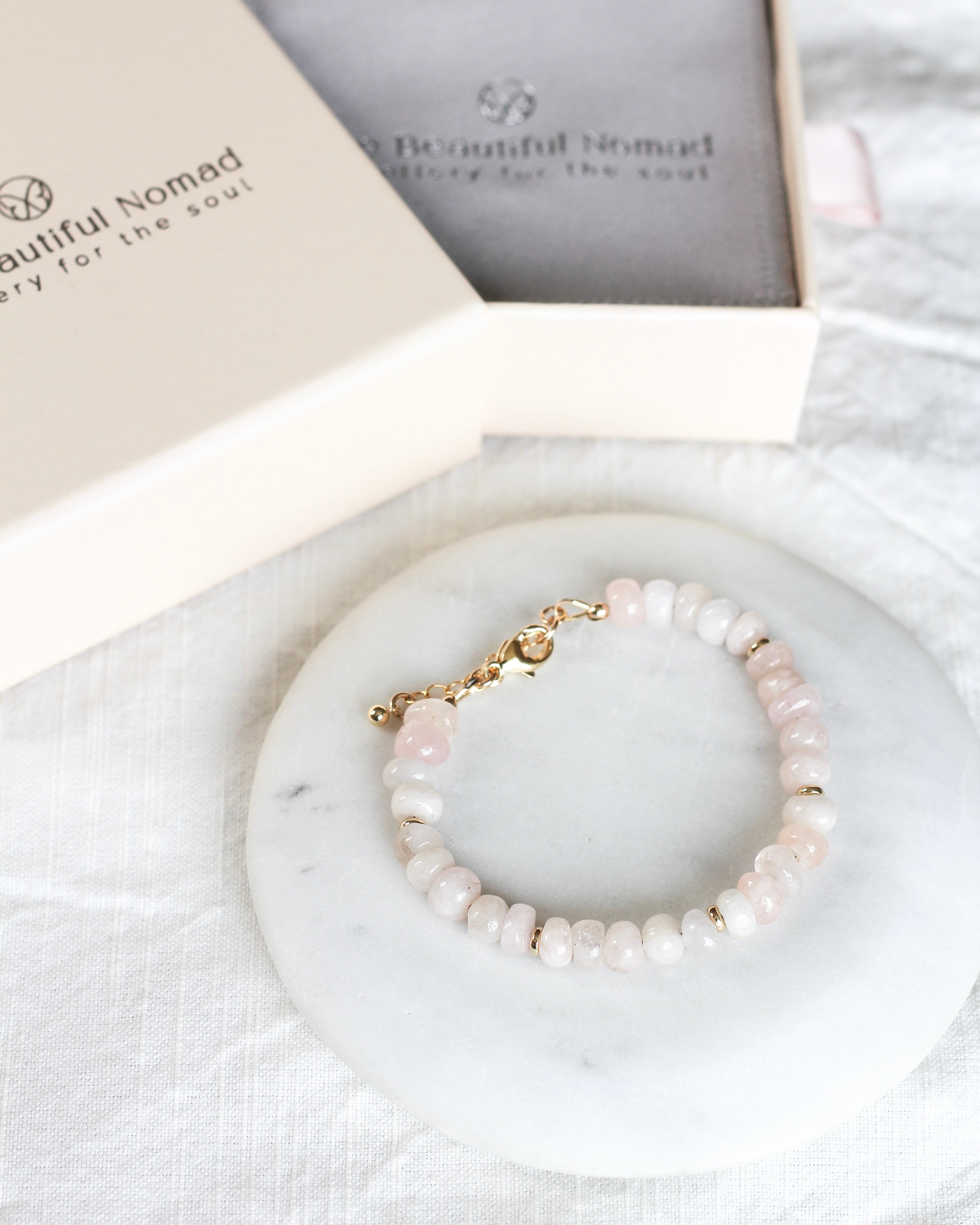 Blissful Pebble Bracelet | Morganite