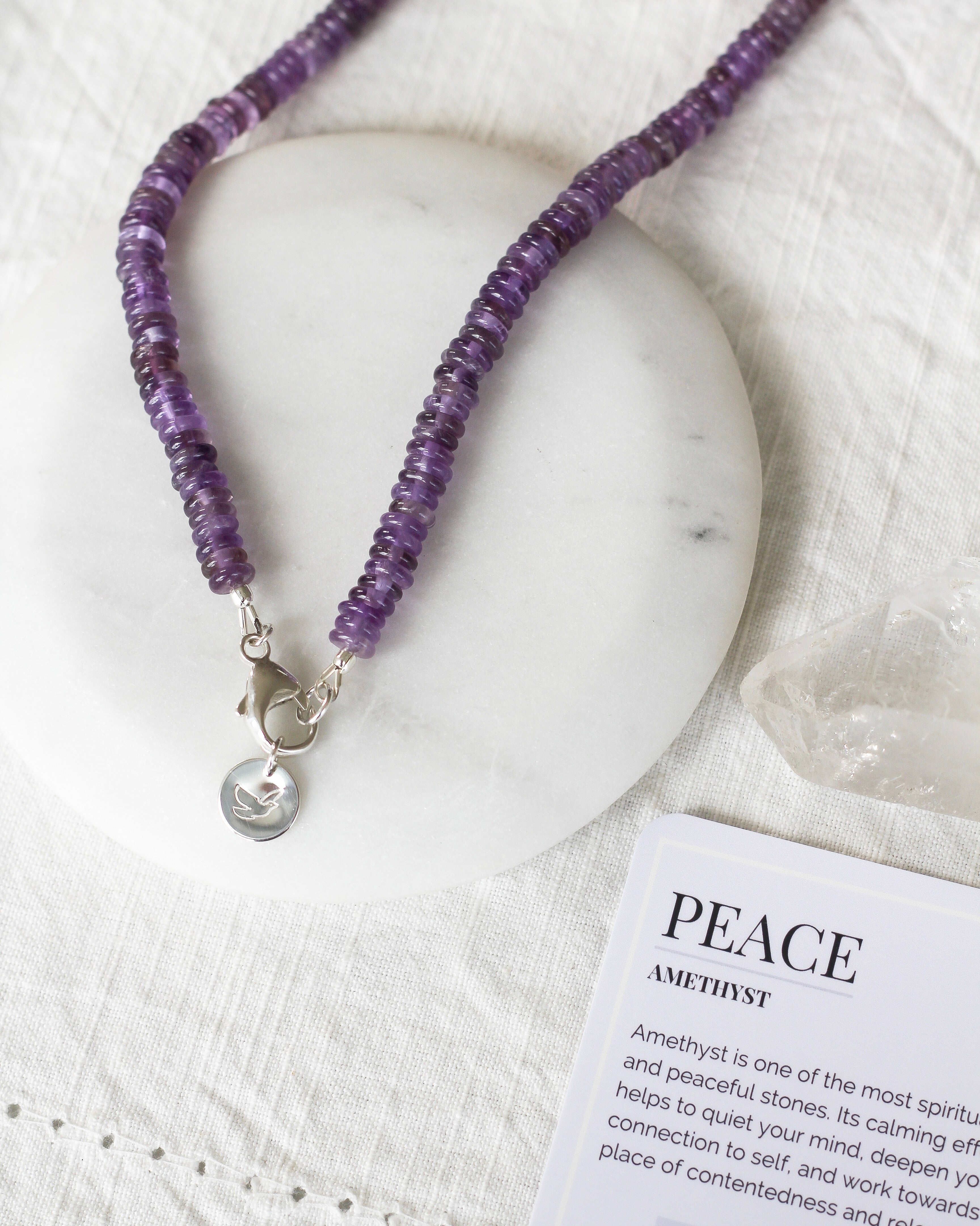 Peace Gemmy Necklace | Amethyst