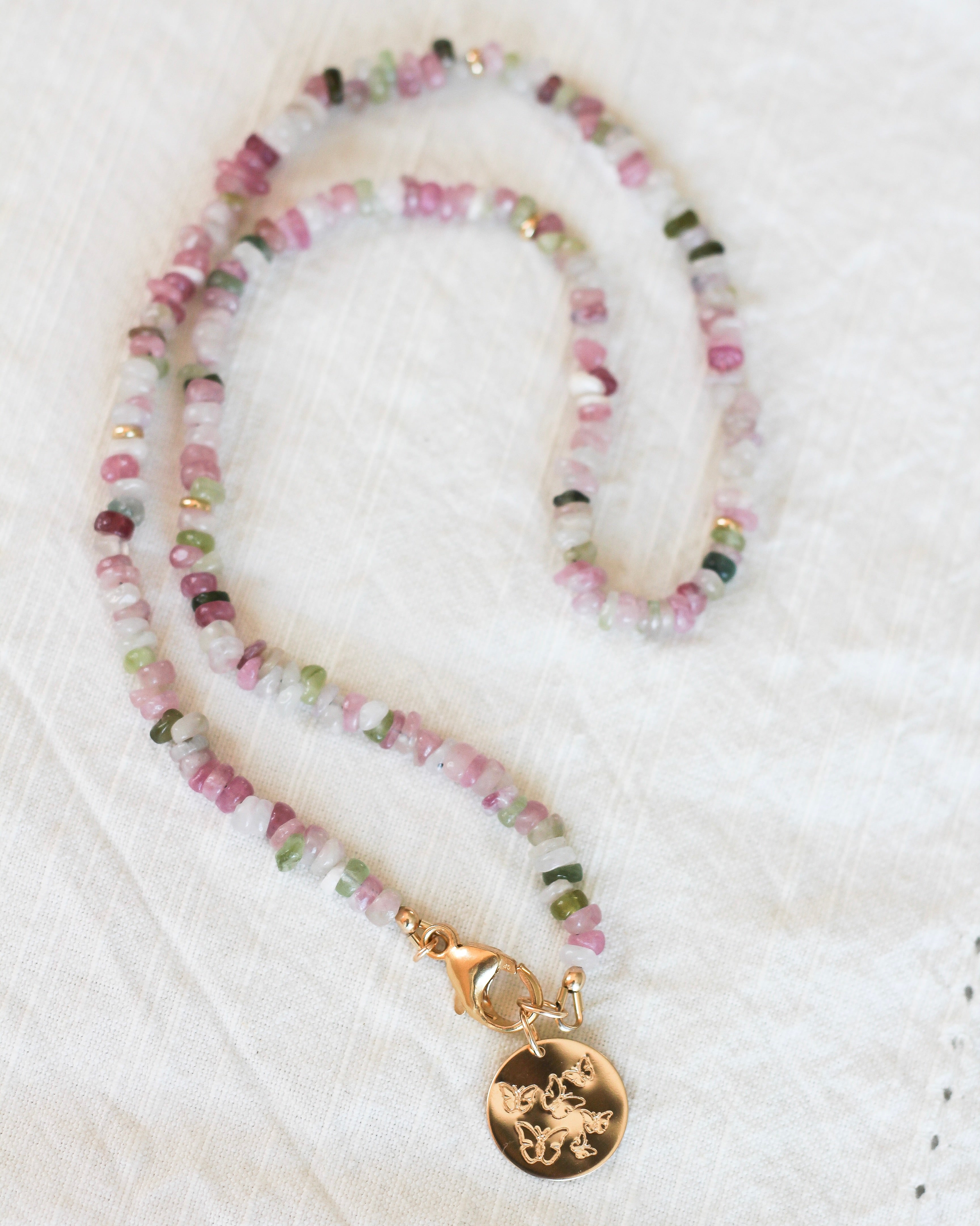 Joy Pebble Necklace | Watermelon Tourmaline