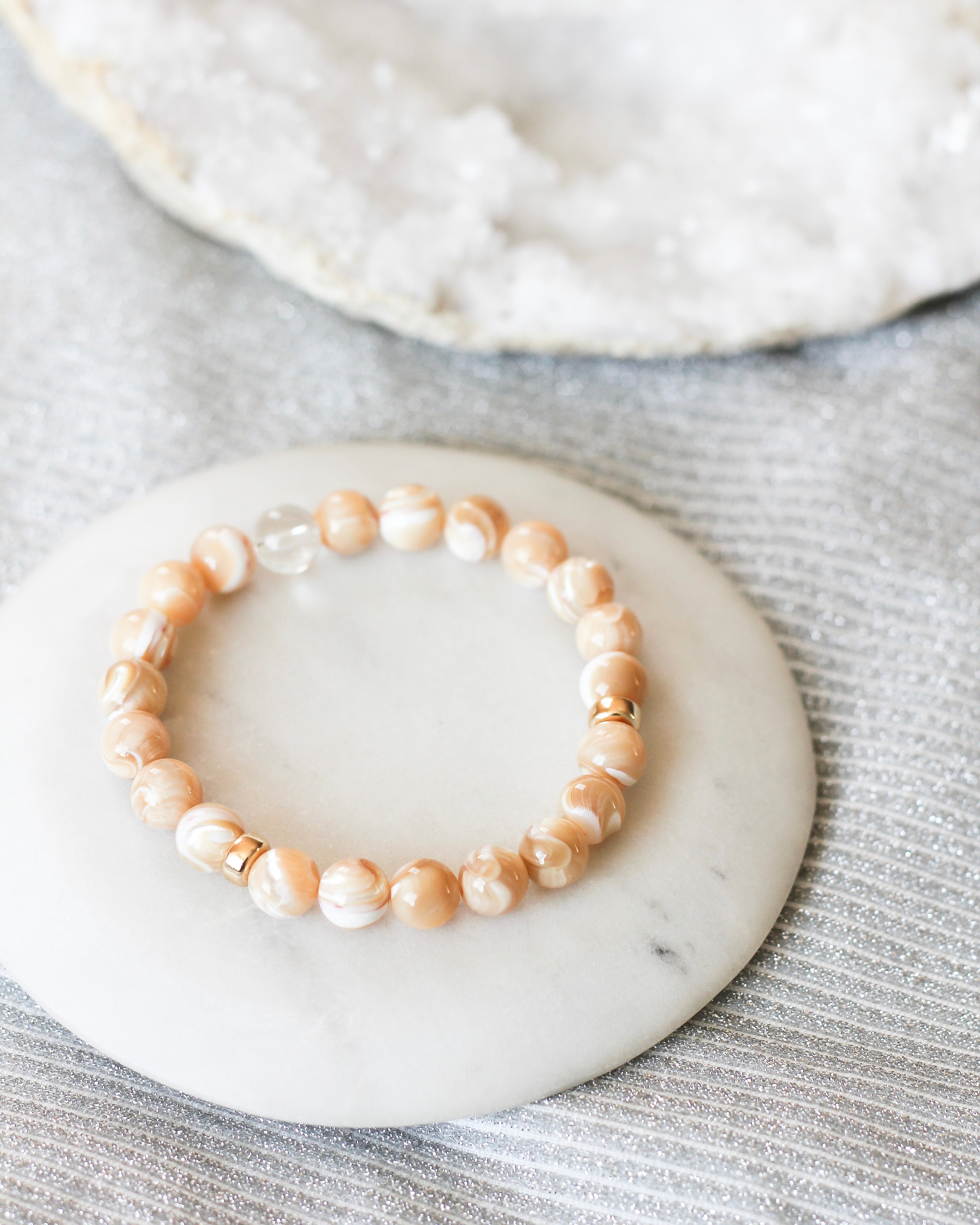 Solace Aura Bracelet | Mother of Pearl