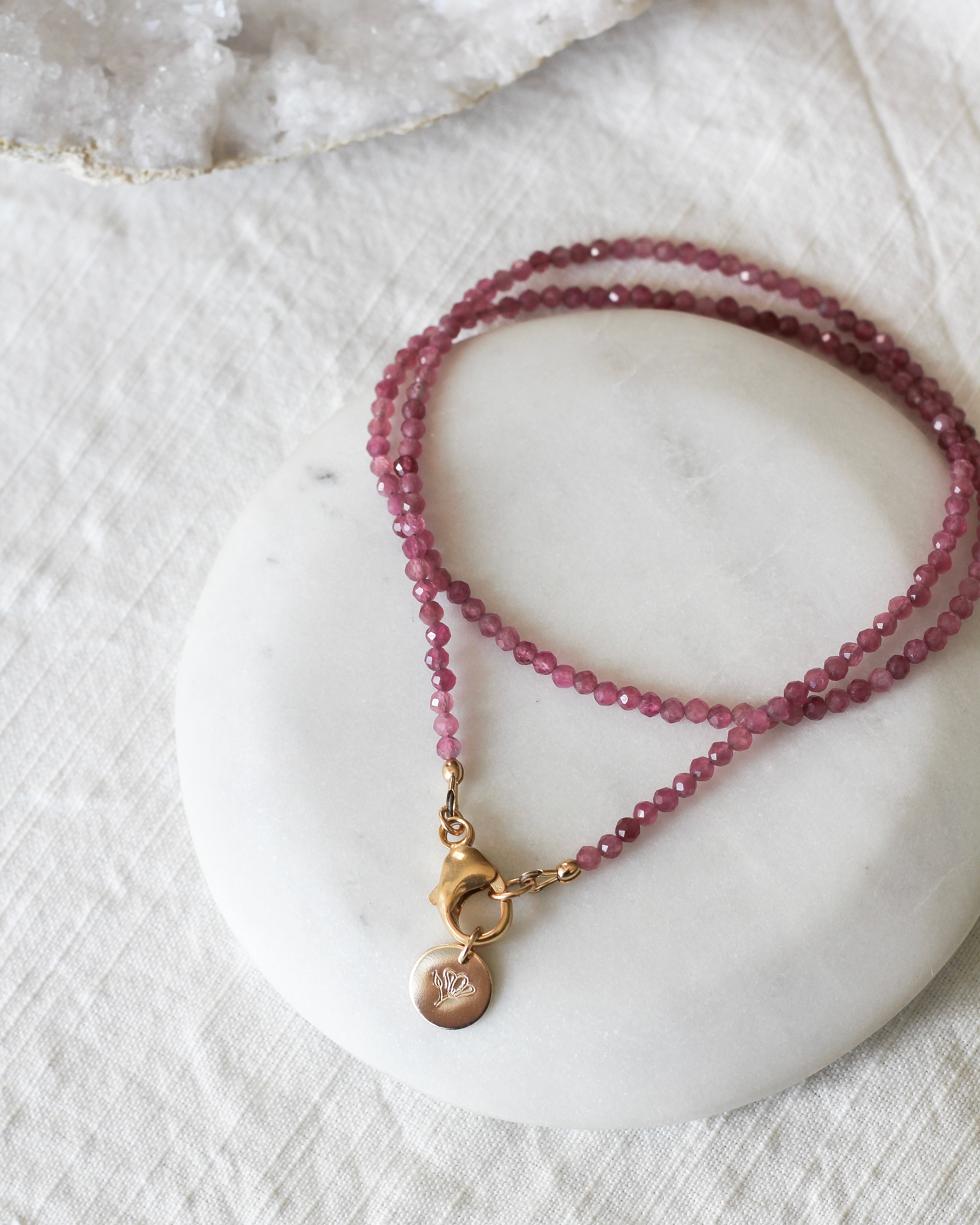 Nurture Intention Necklace | Pink Tourmaline