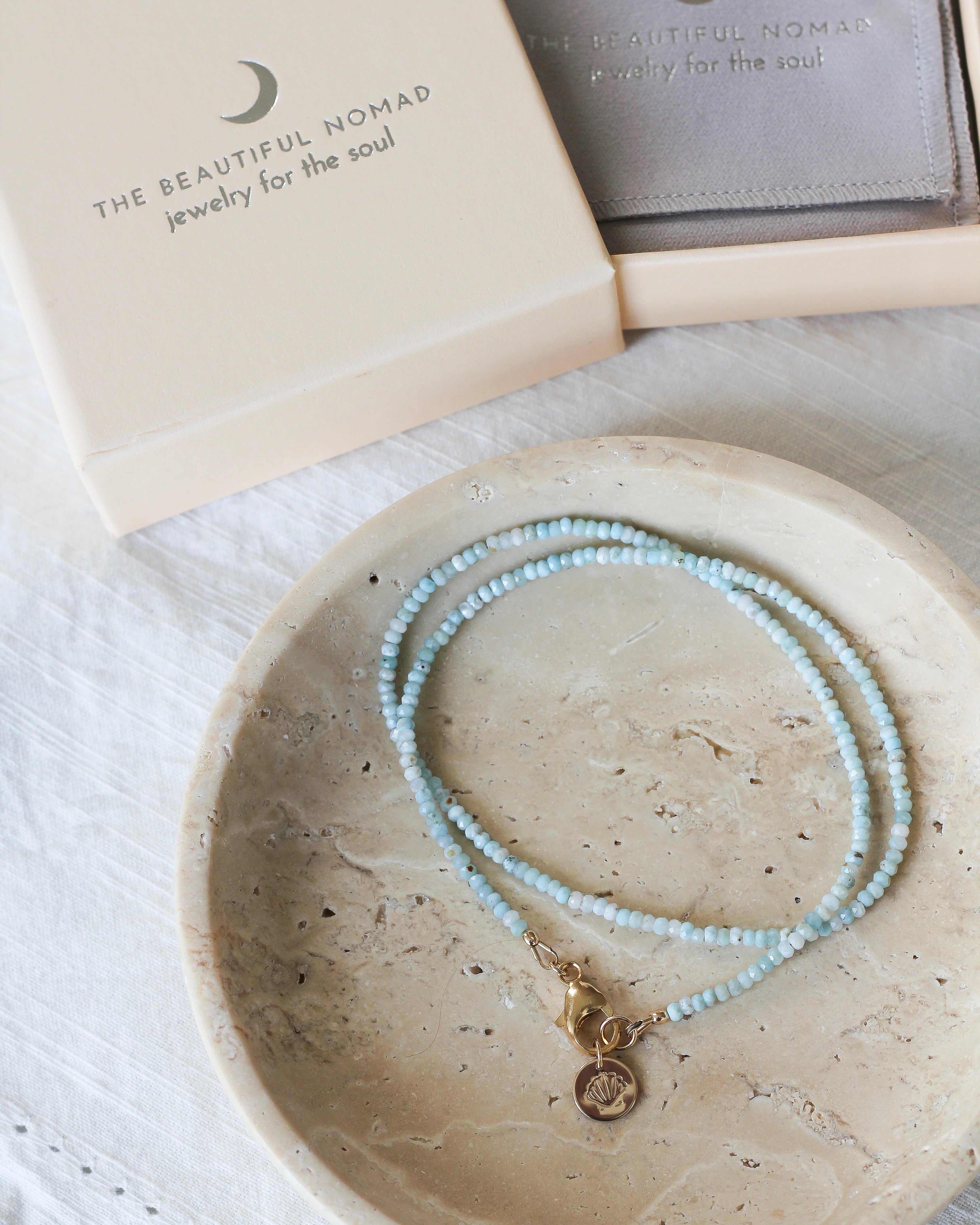 Stillness Intention Necklace | Larimar
