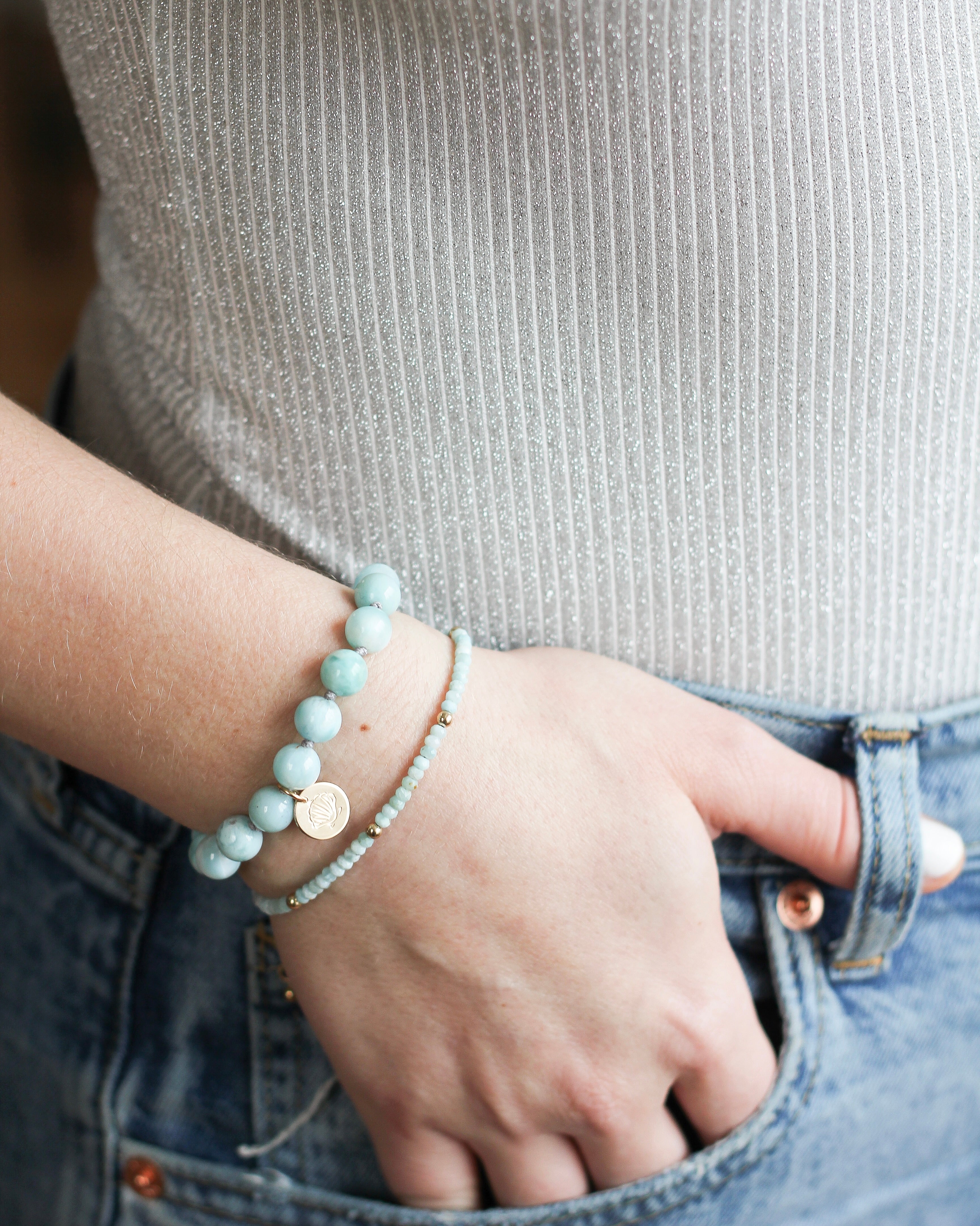 Stillness Intention Bracelet | Larimar
