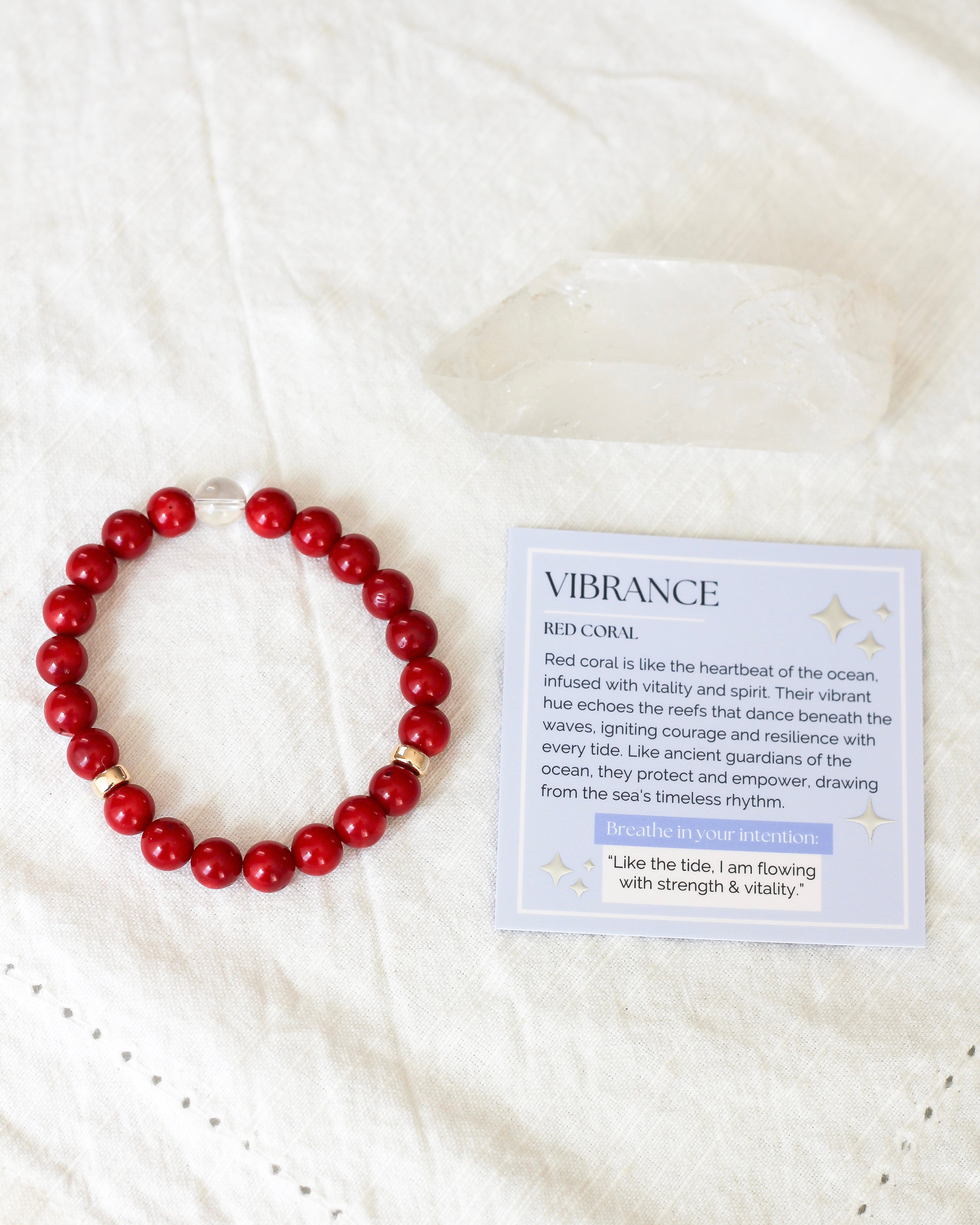 Vibrance Aura Bracelet | Red Coral