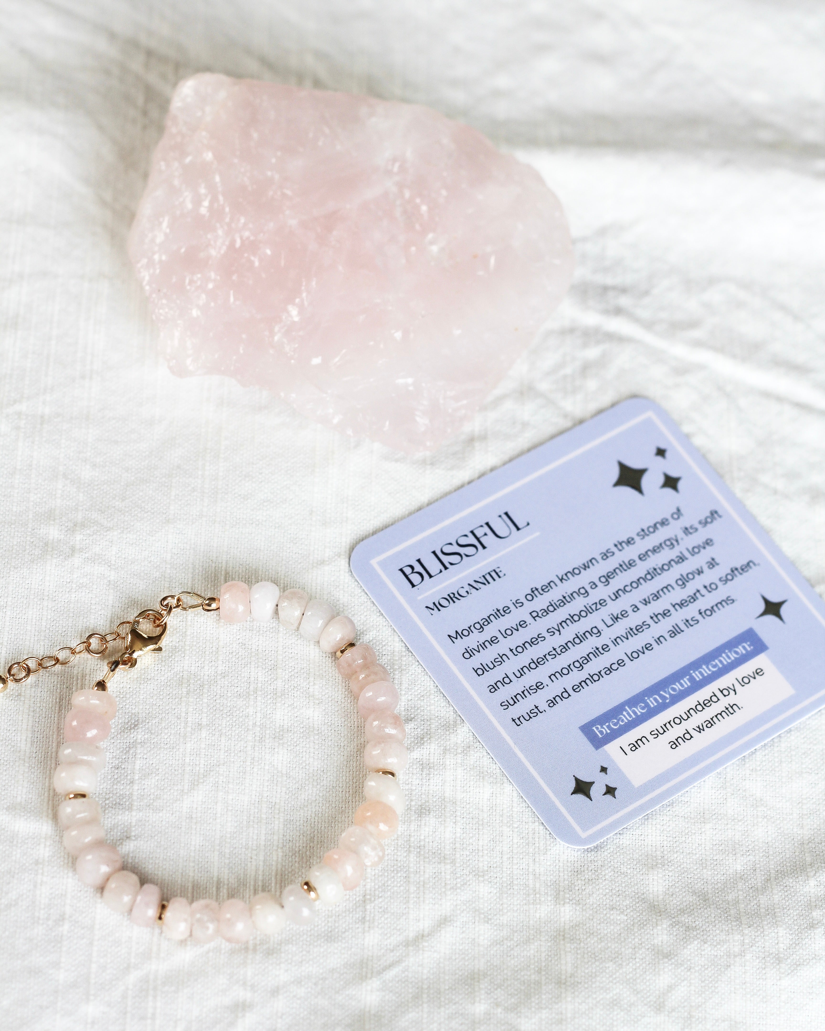 Blissful Pebble Bracelet | Morganite