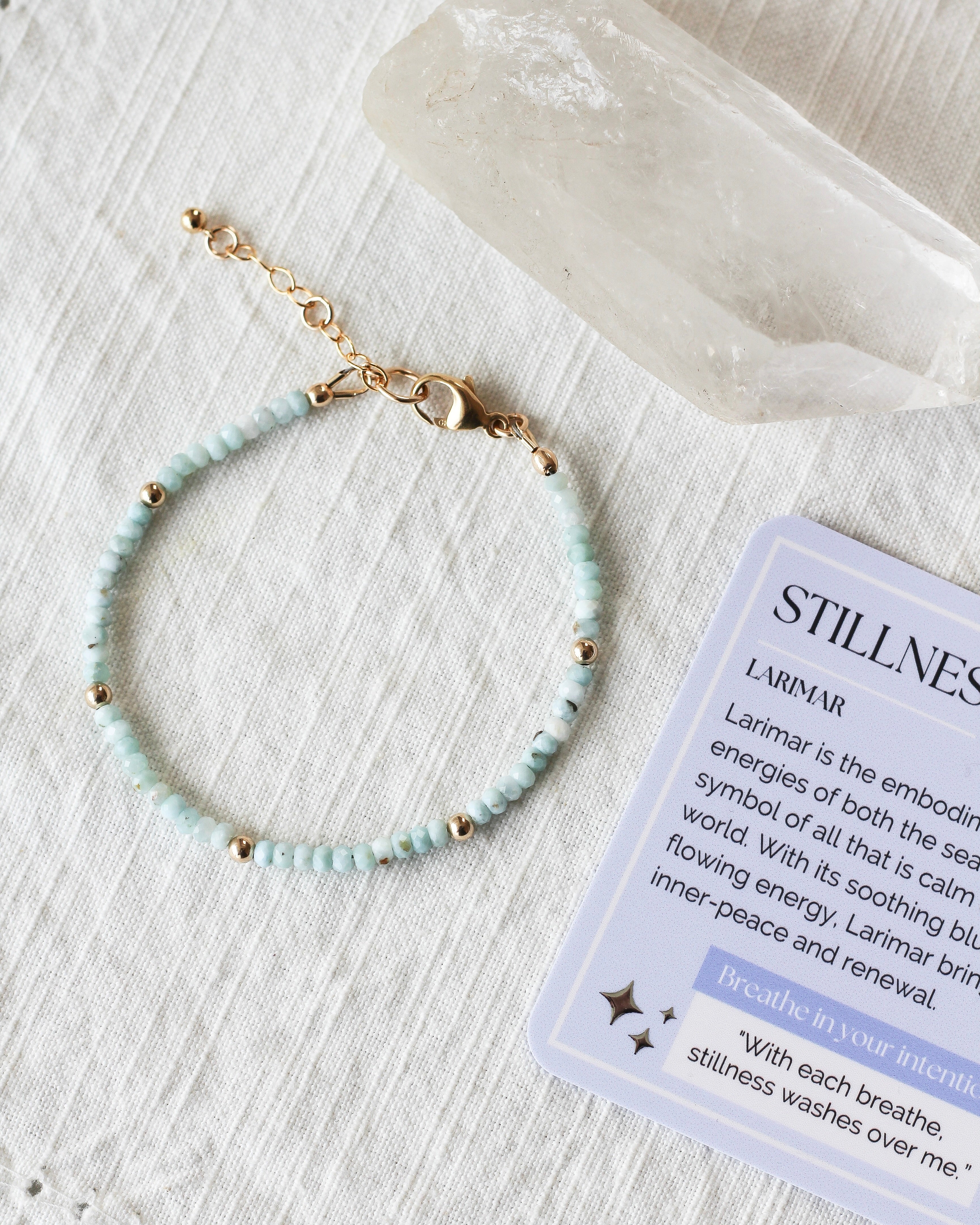 Stillness Intention Bracelet | Larimar