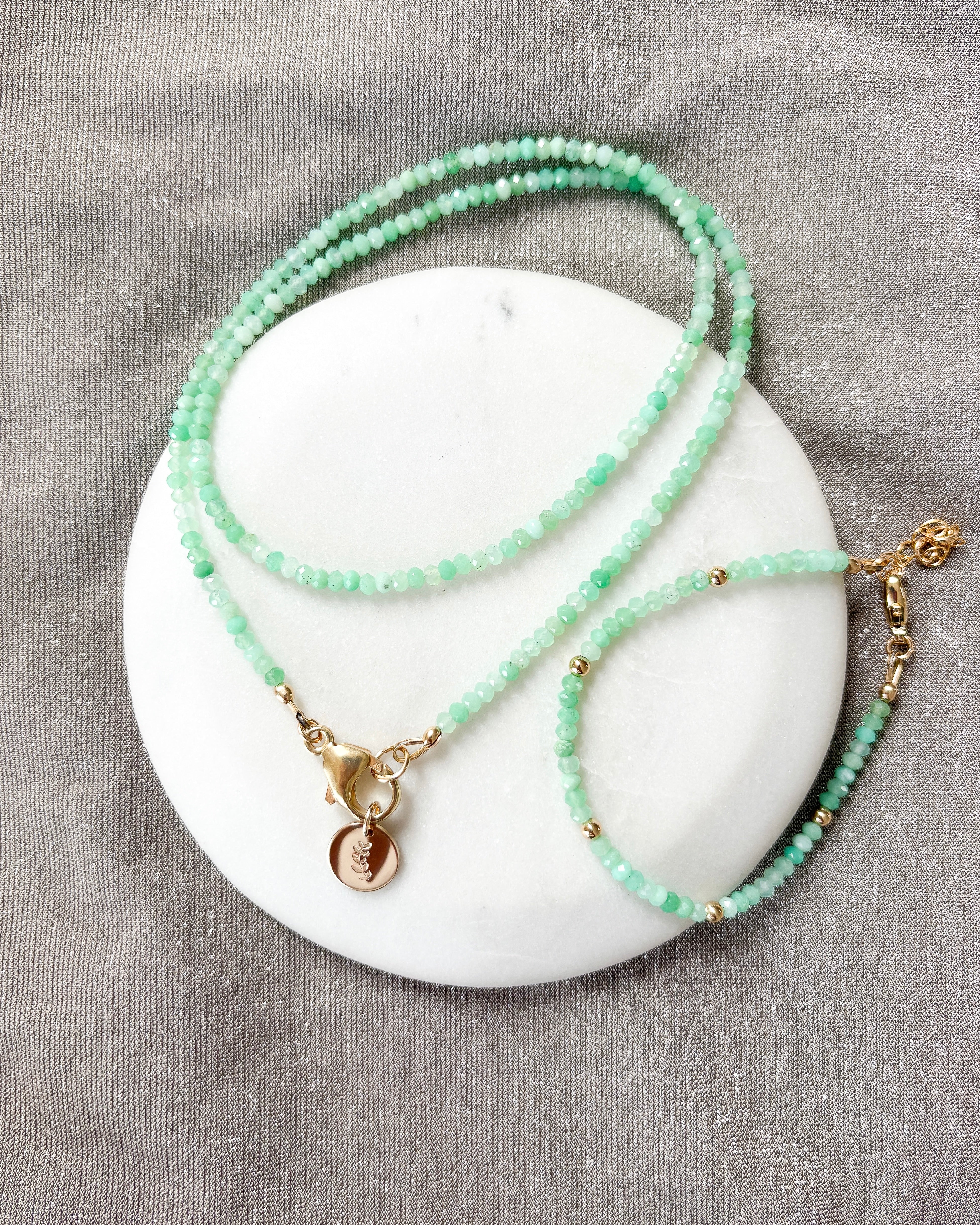 Brighten Intention Necklace | Chrysoprase