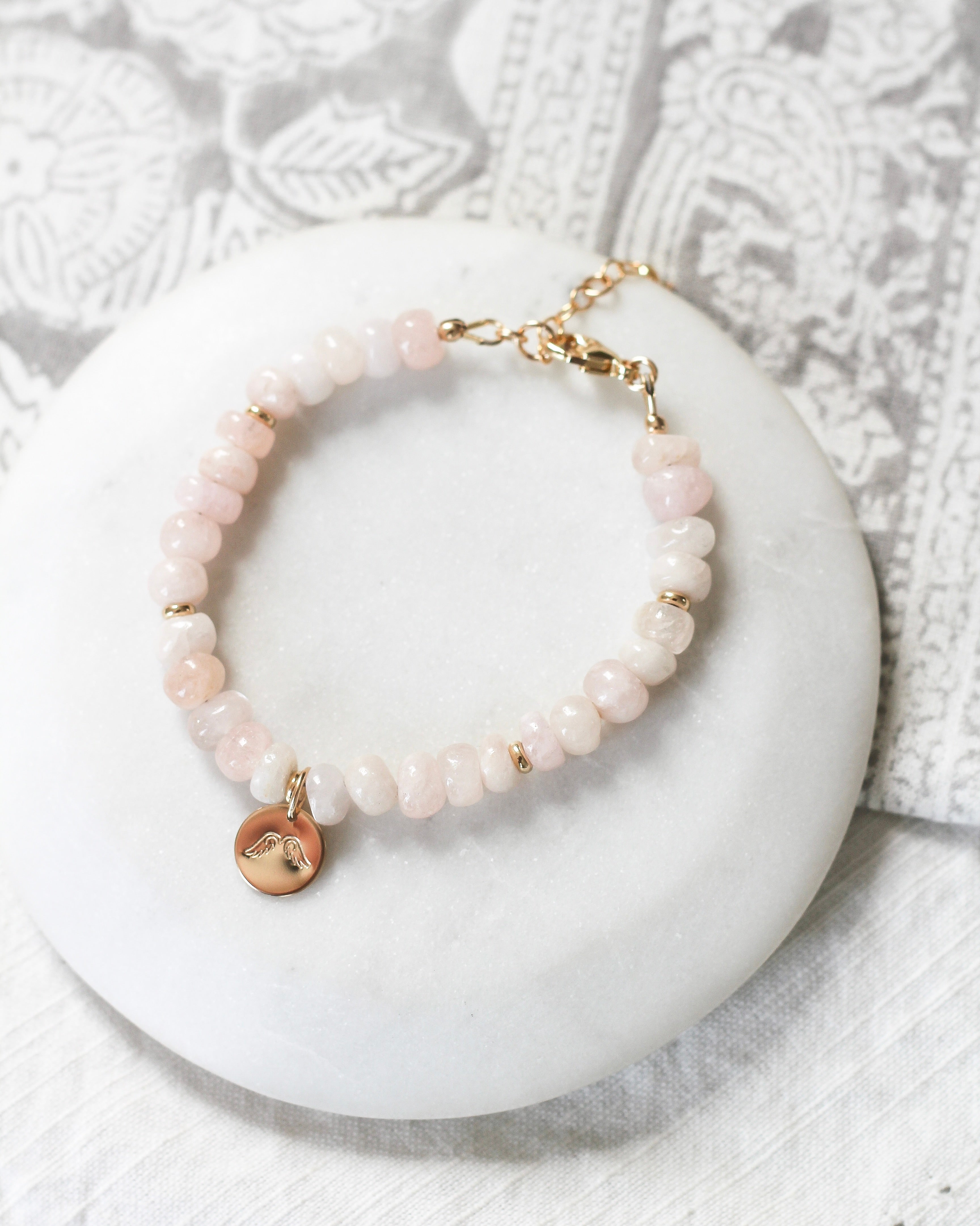 Blissful Pebble Bracelet | Morganite