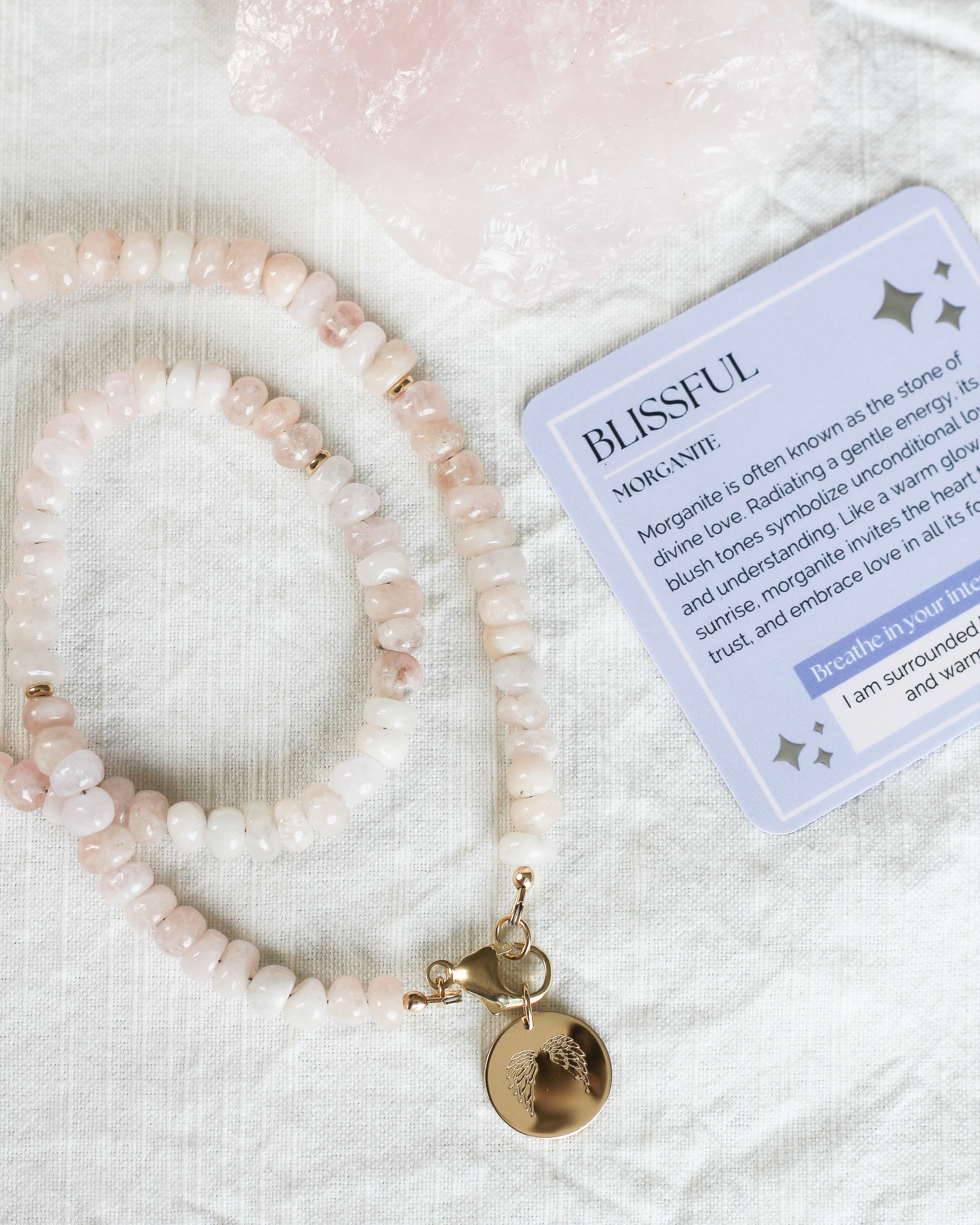 Blissful Pebble Necklace | Morganite
