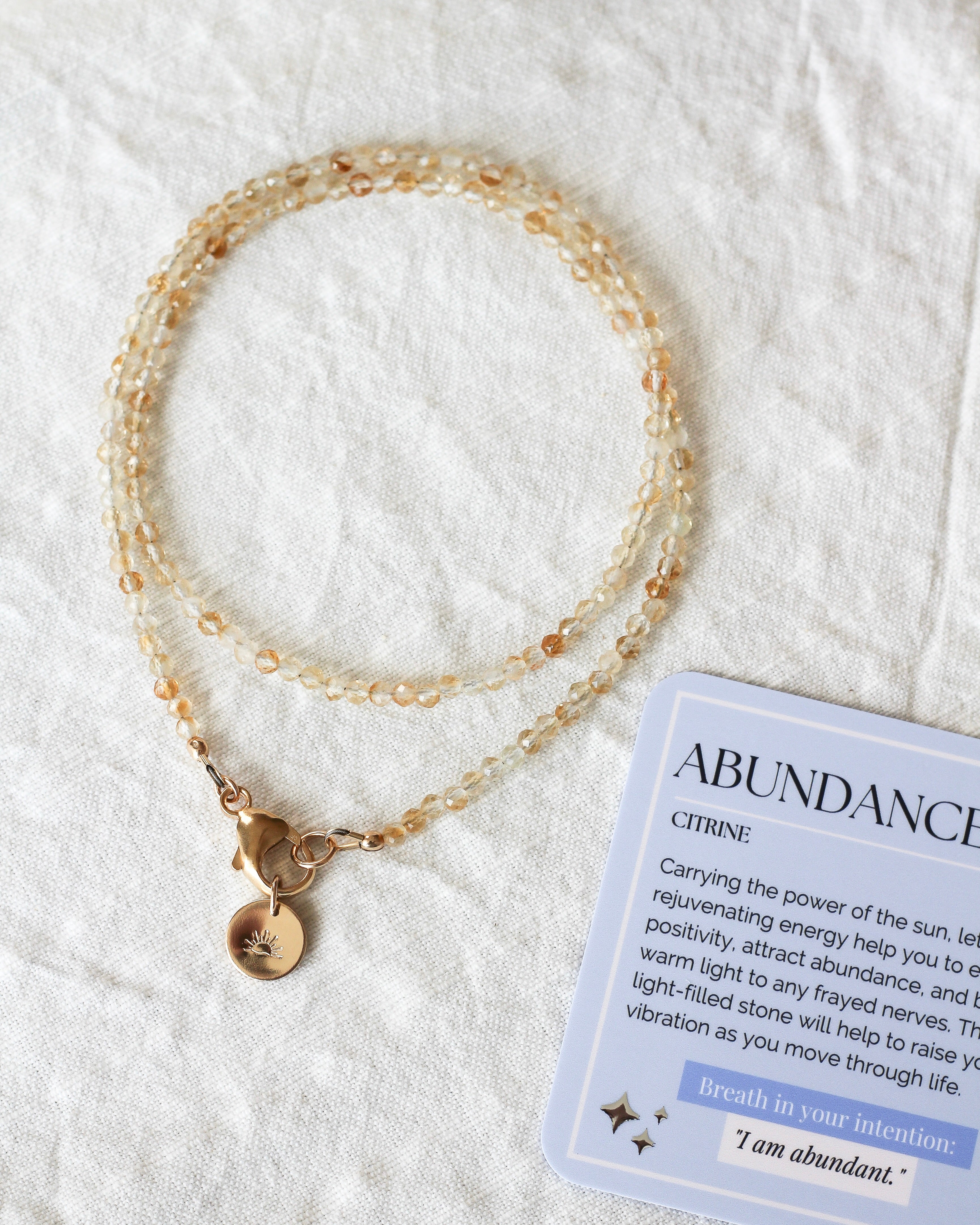 Abundance Intention Necklace | Citrine
