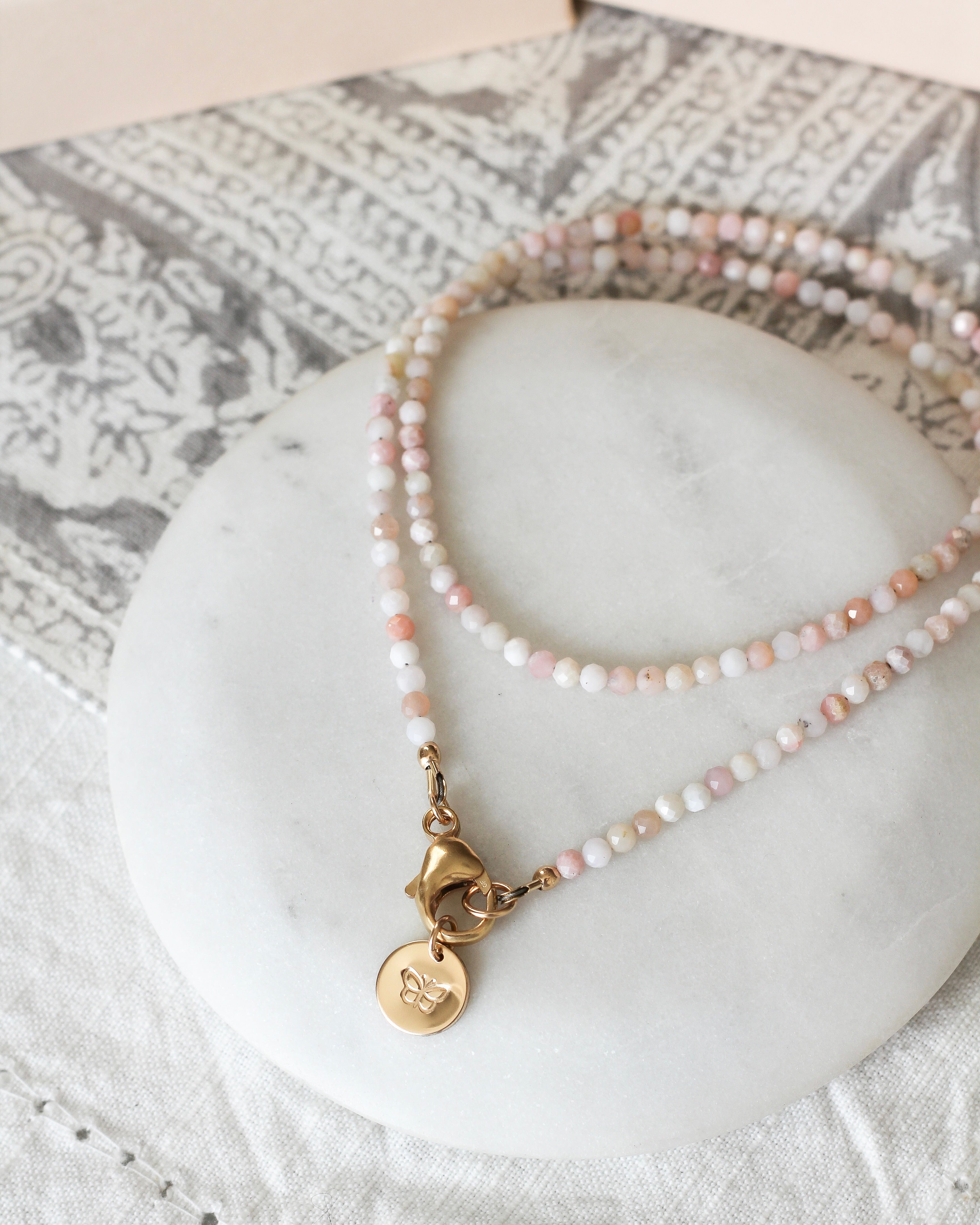 Restore Intention Necklace | Pink Opal