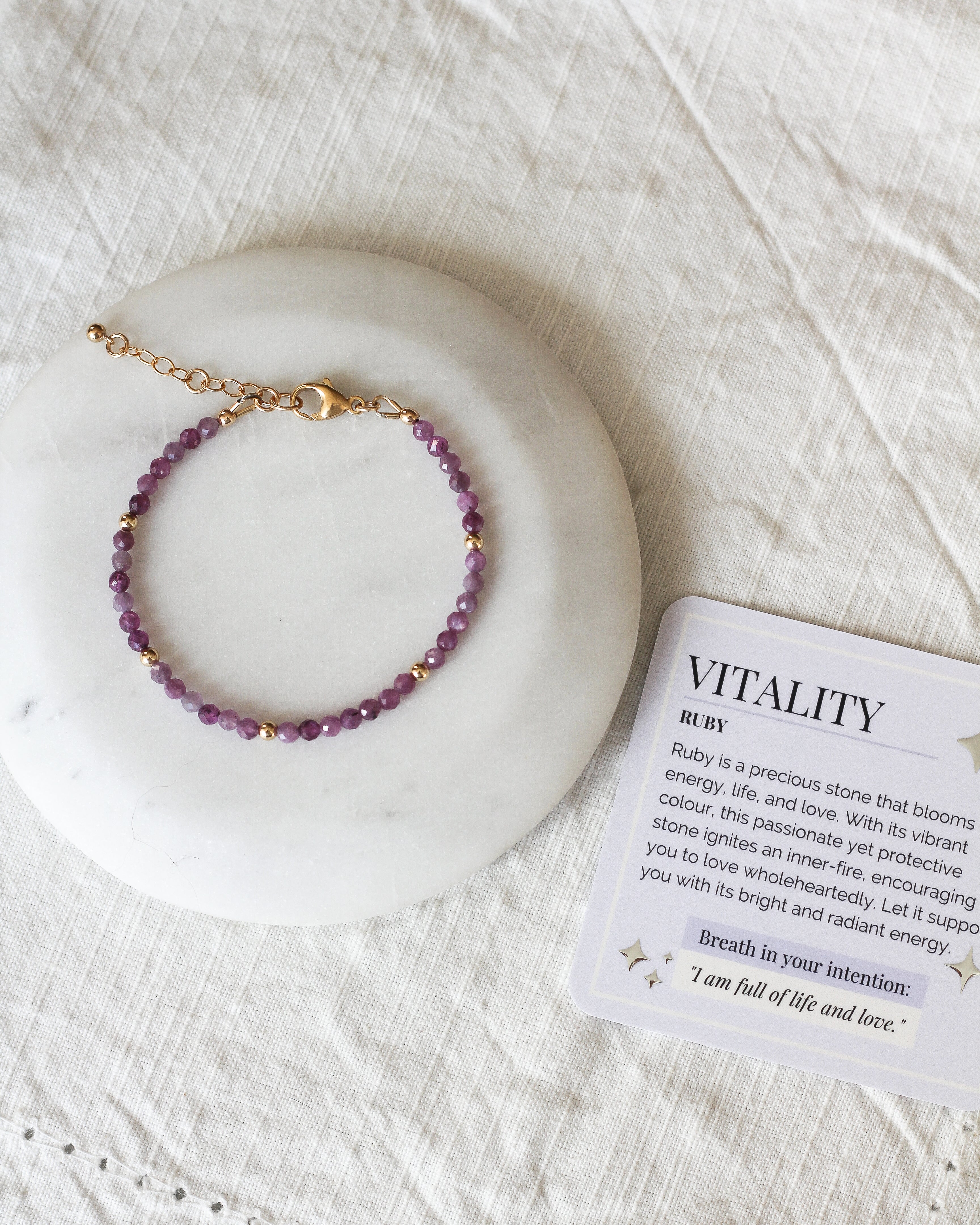 Vitality Intention Bracelet | Ruby