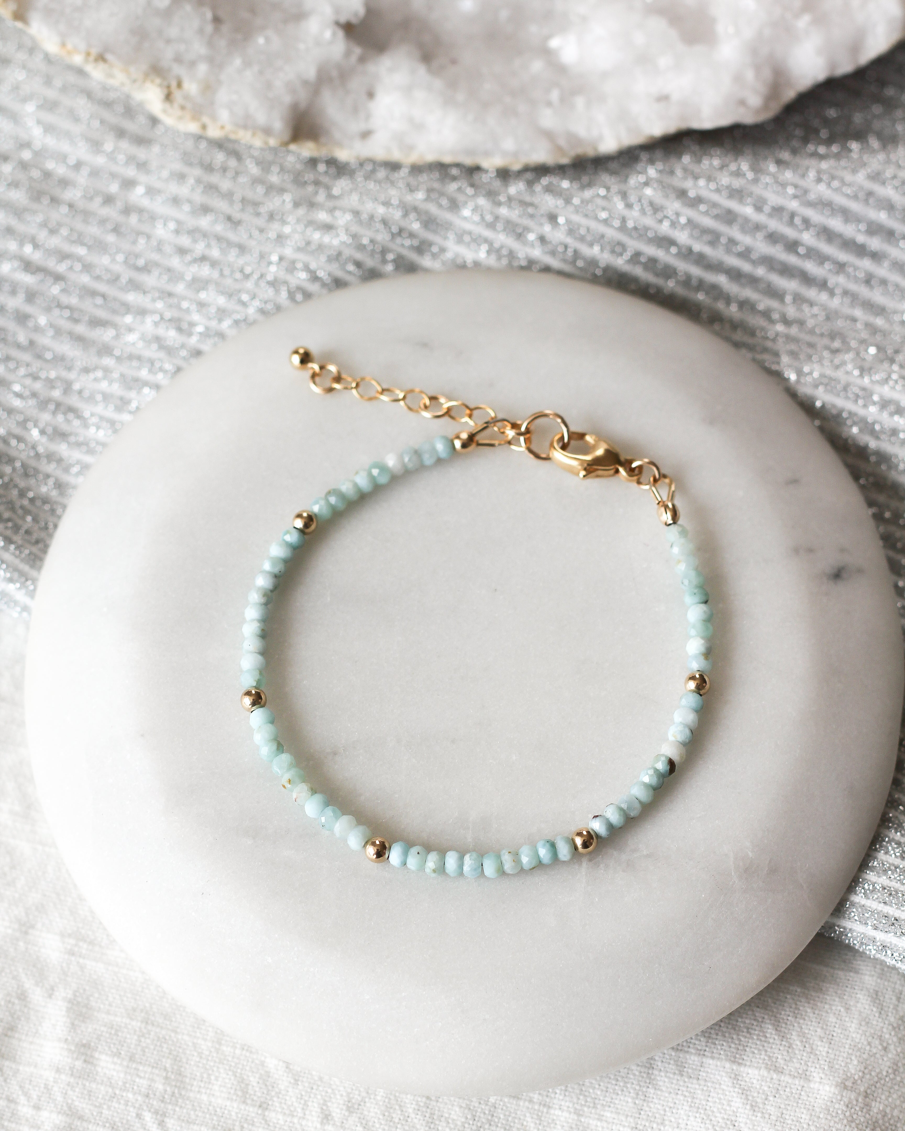 Stillness Intention Bracelet | Larimar