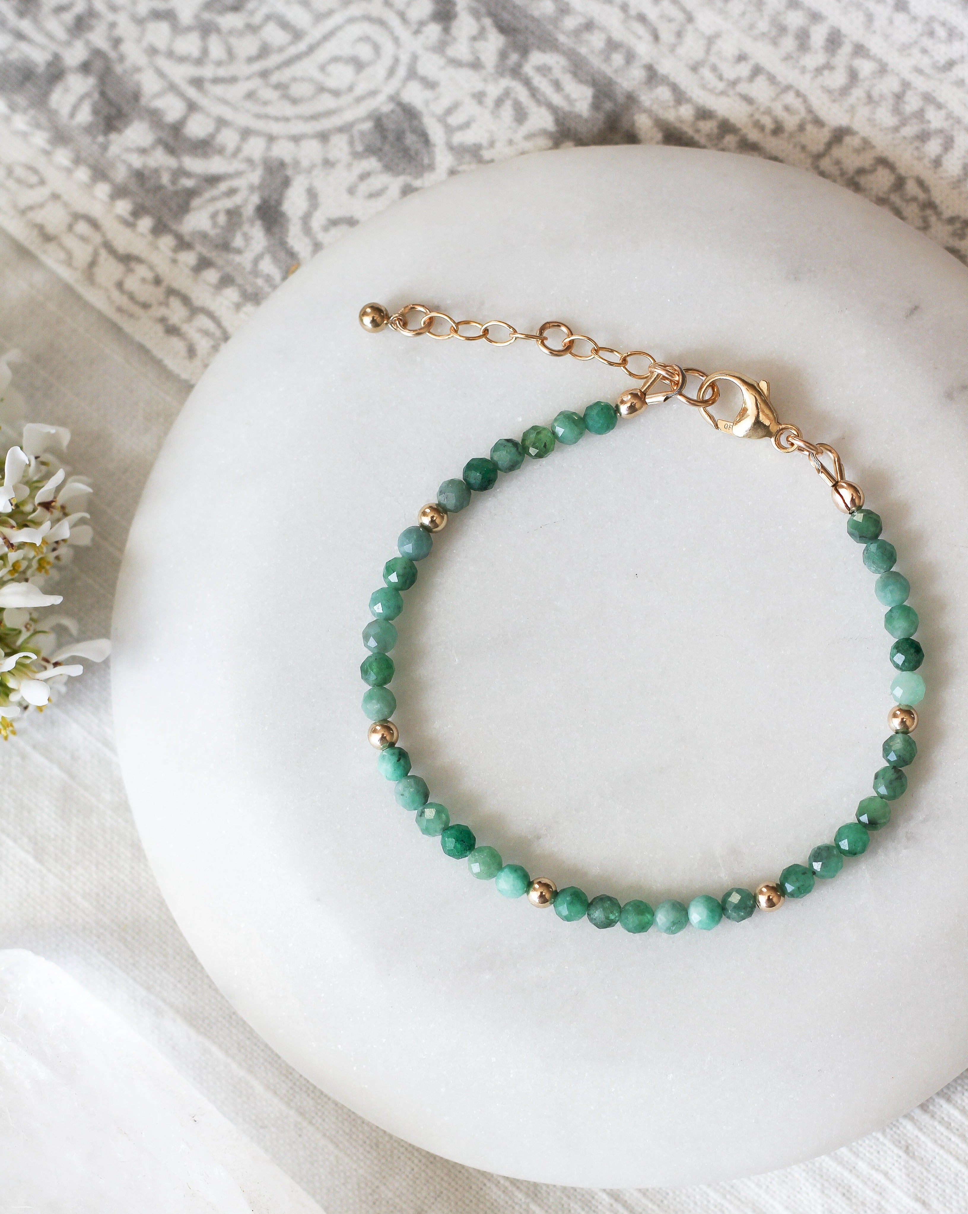 emerald intention bracelet