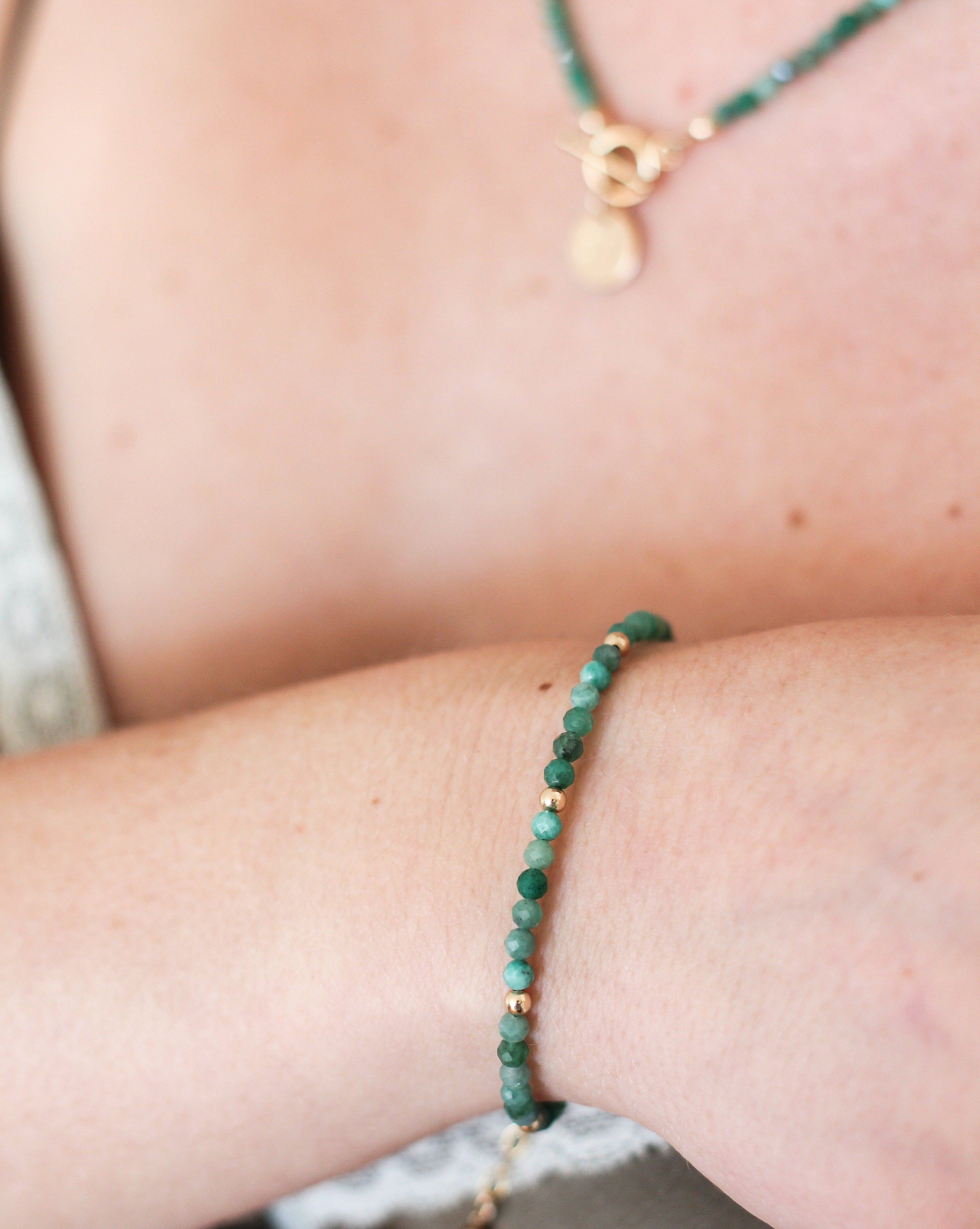 emerald intention bracelet