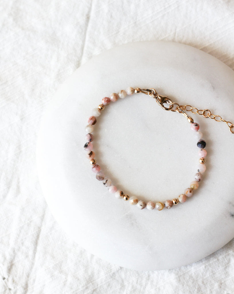 pink opal intention bracelet