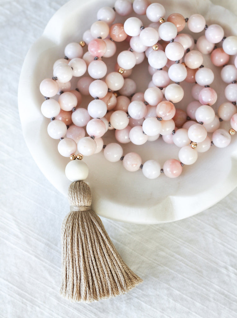 Pink Opal Mala Necklace - Restore Collection