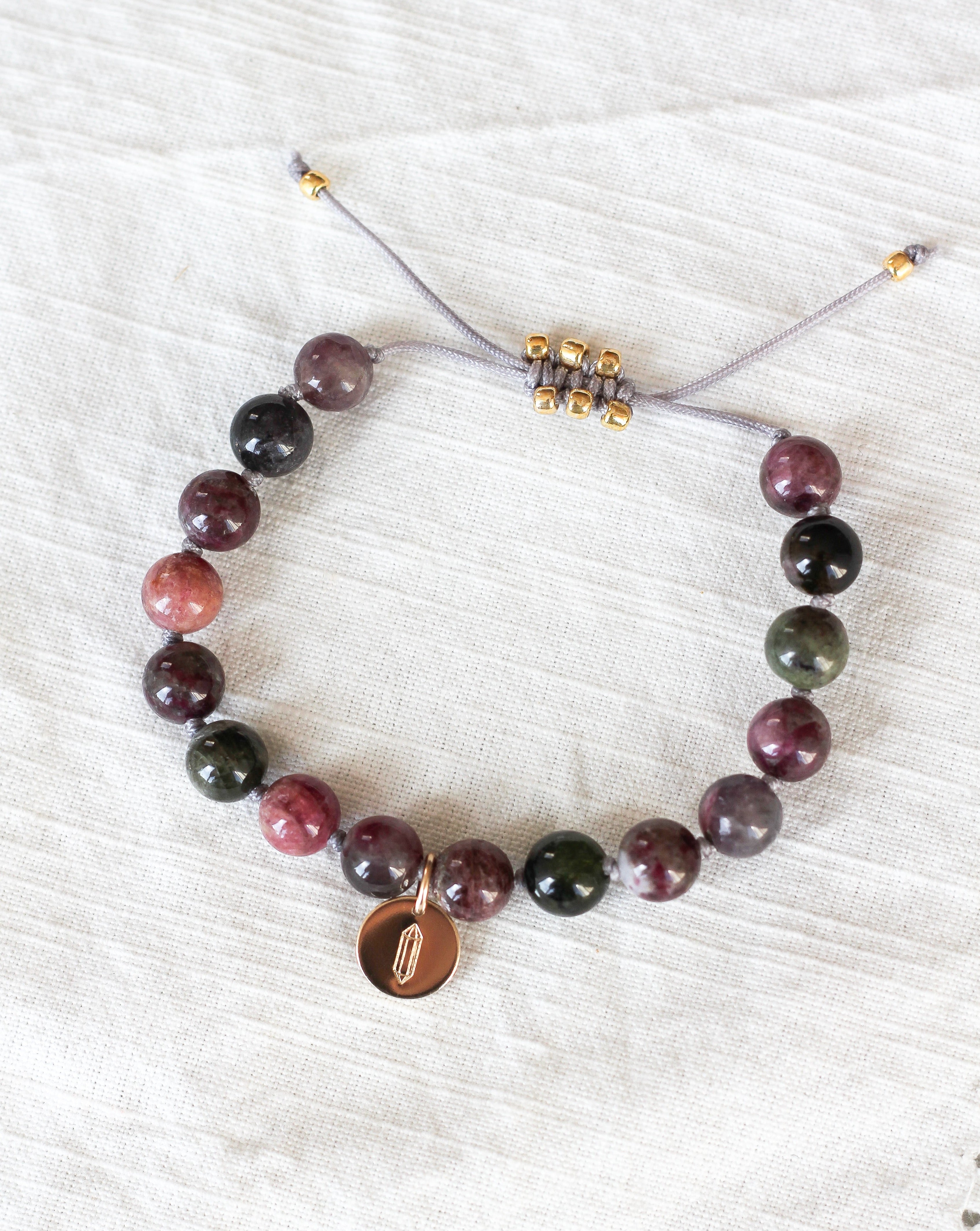 watermelon tourmaline intention necklace