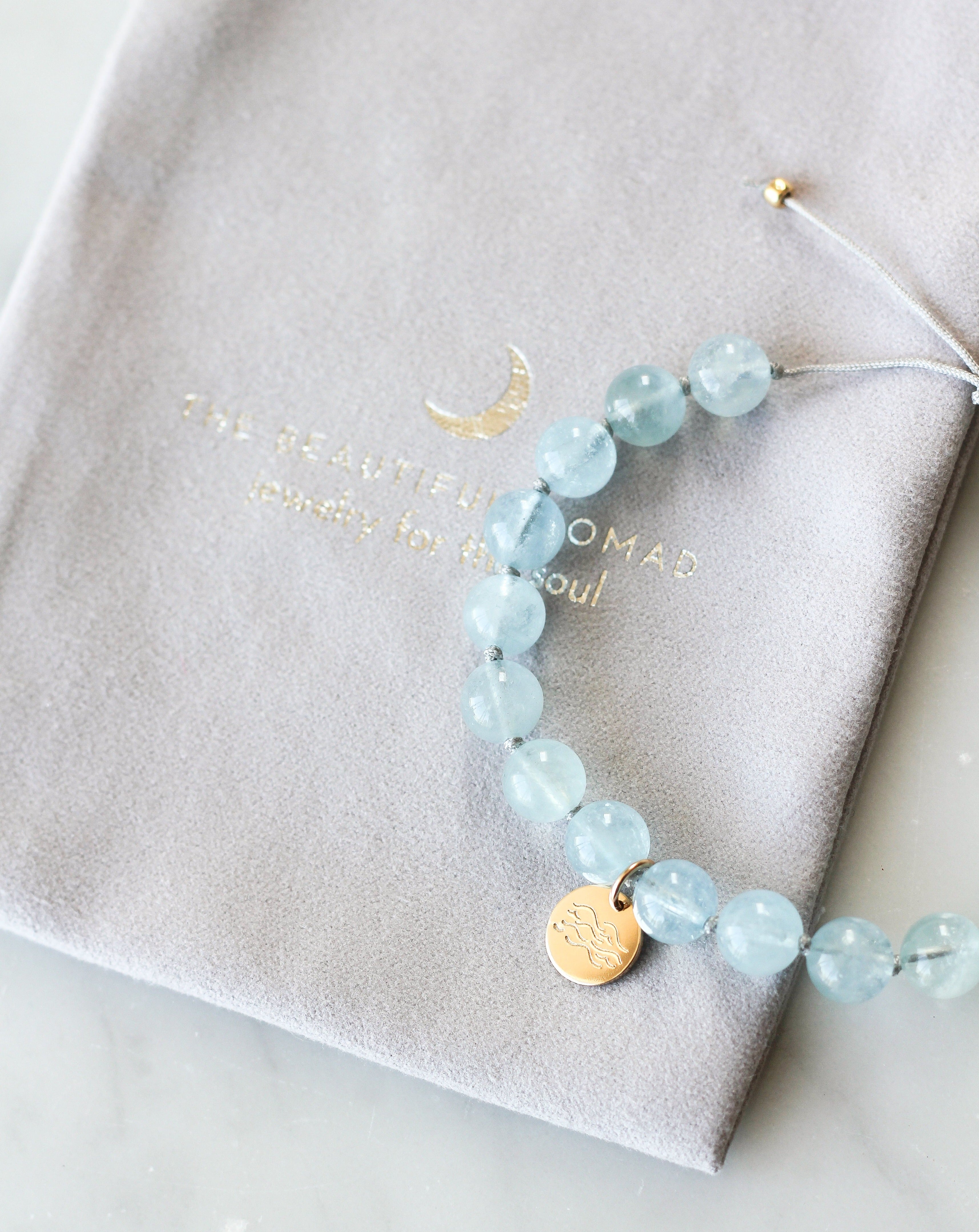 Aquamarine Mala Bracelet