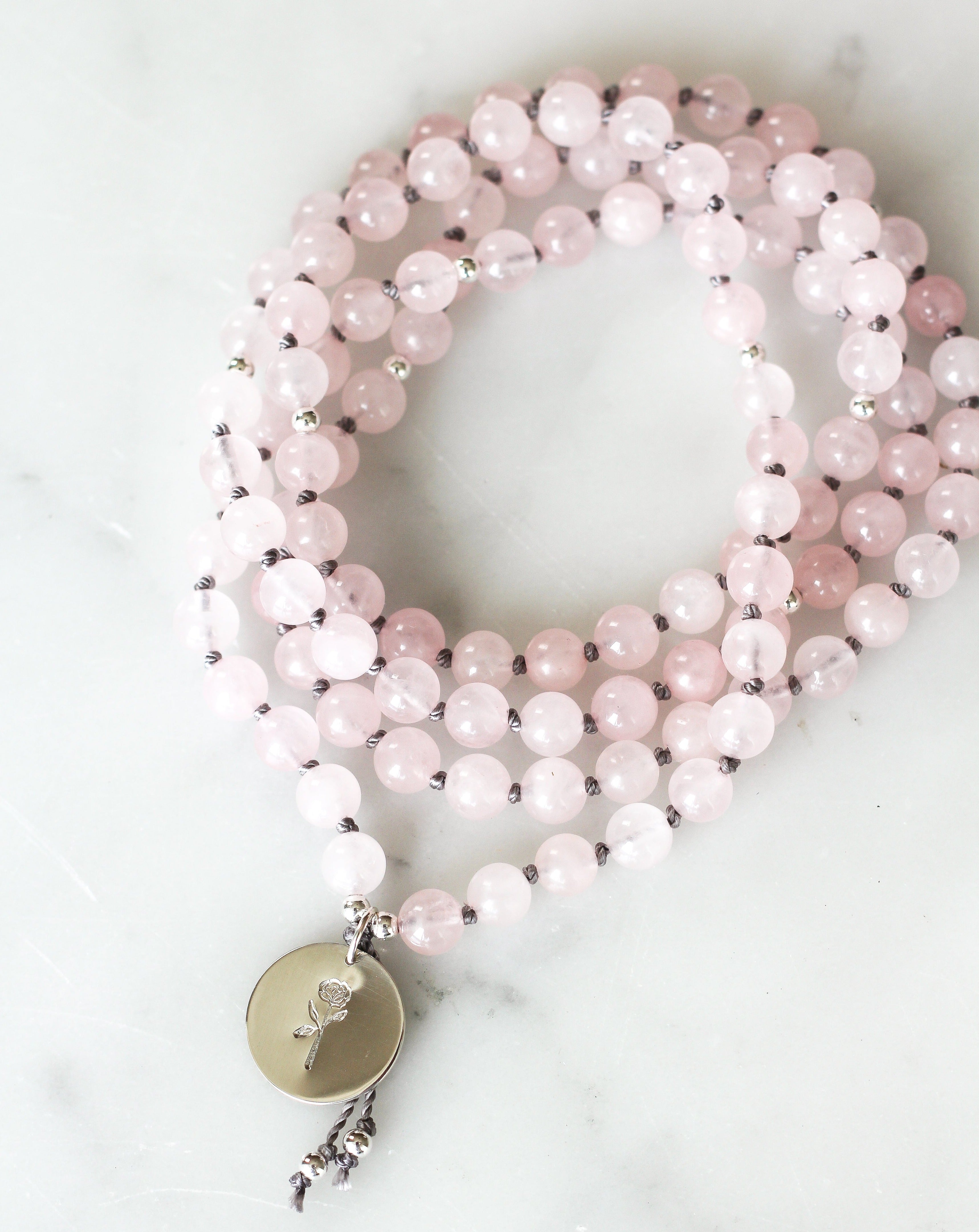 Love Mala Pendant w/ Rose Quartz