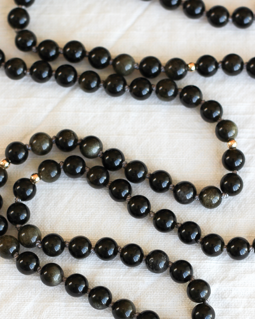 Golden Obsidian beads