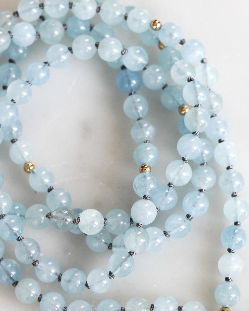 Aquamarine beads