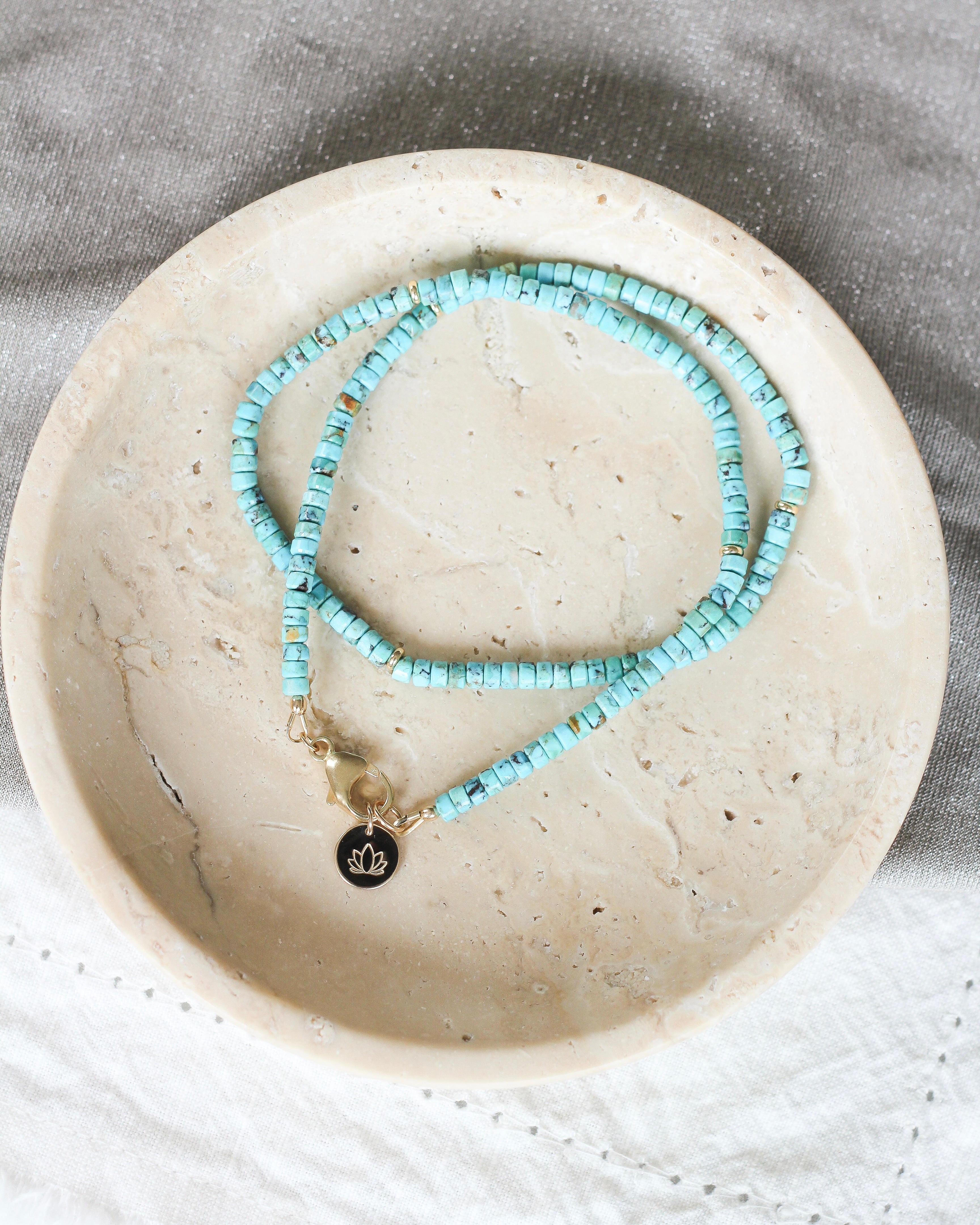 Serenity Heishi Necklace | Turquoise