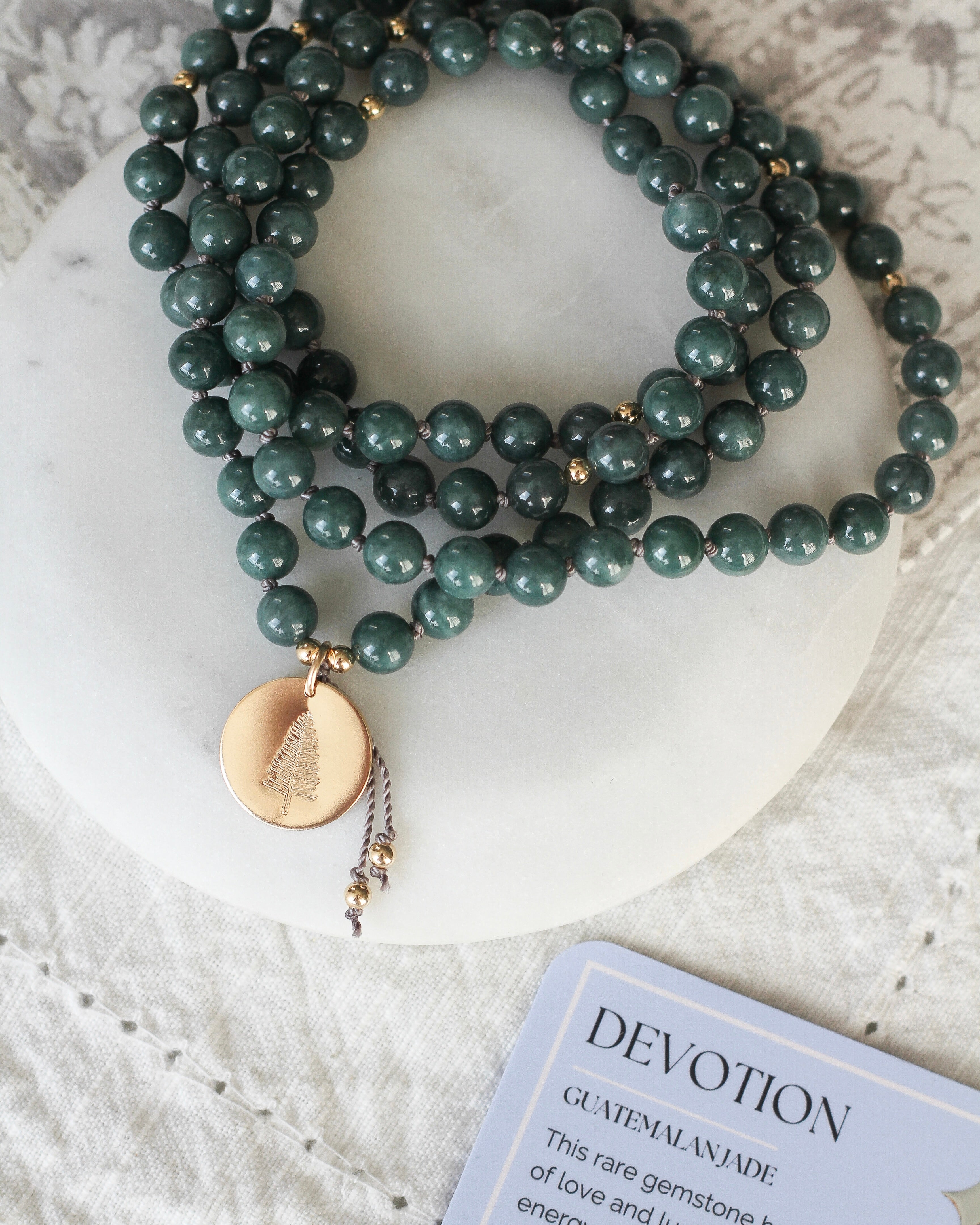 Devotion Mala Pendant Necklace | Guatemalan Jade