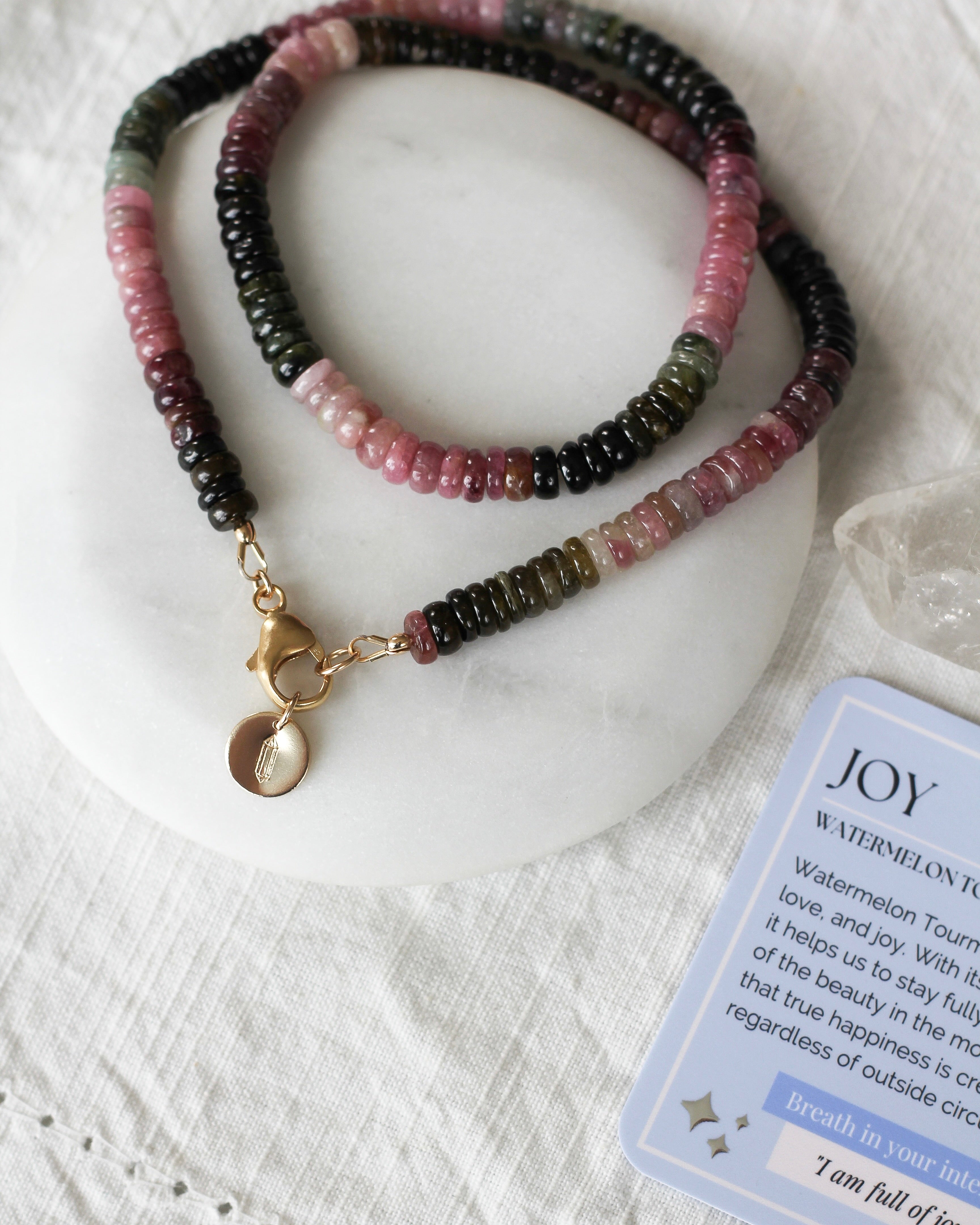 Joy Gemmy Necklace | Watermelon Tourmaline