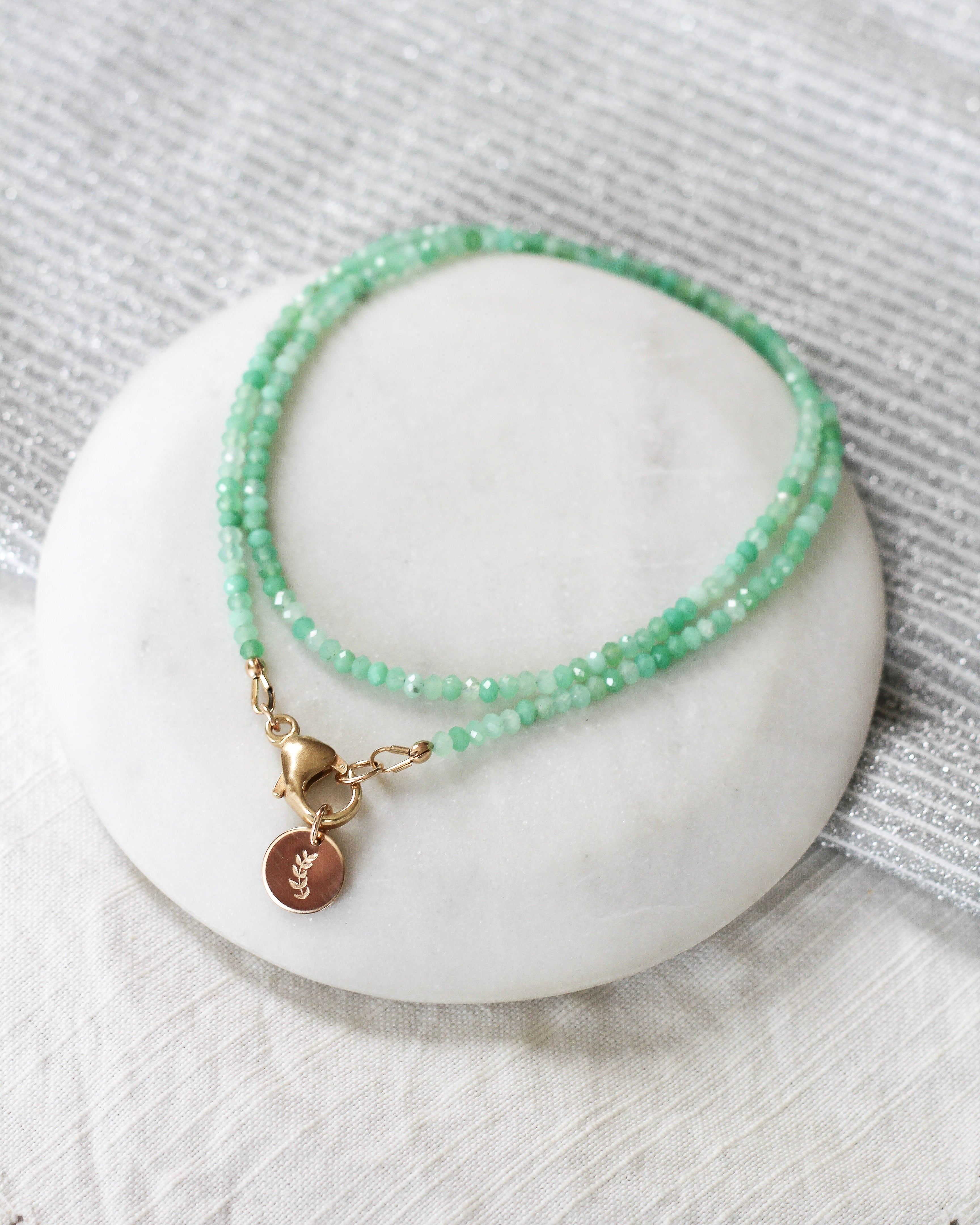 Brighten Intention Necklace | Chrysoprase