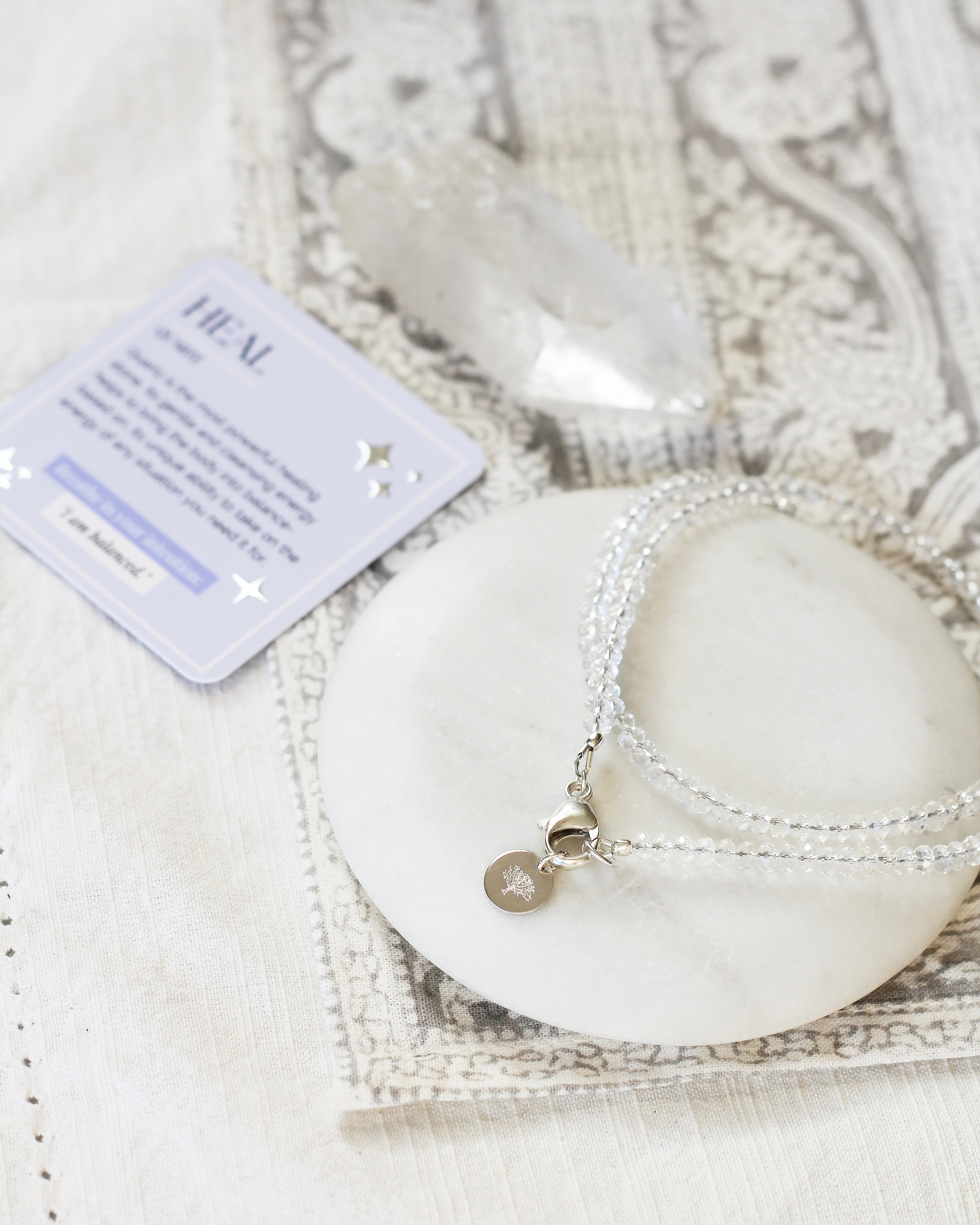 Heal Intention Necklace | Clear Quartz