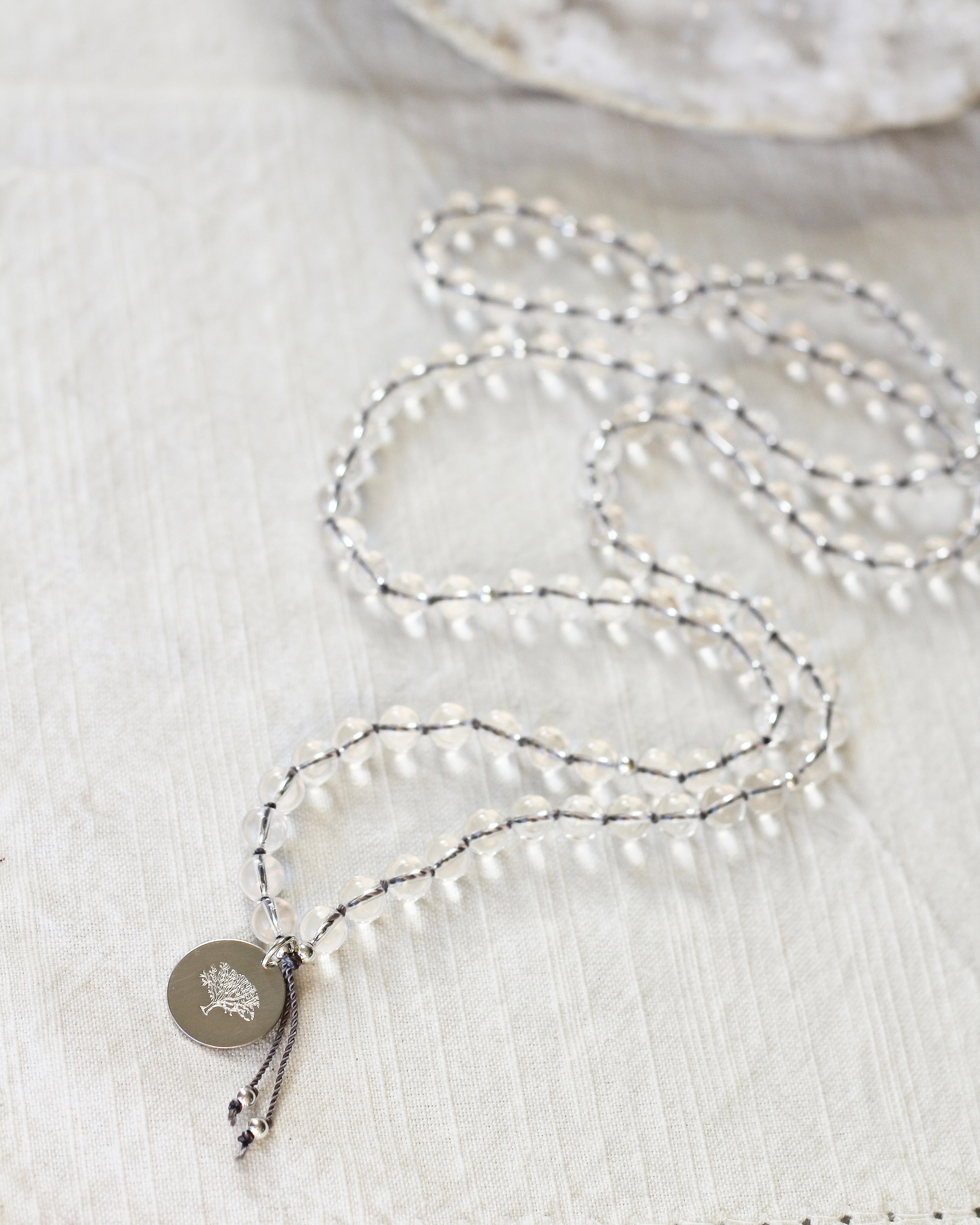 Heal Mala Pendant Necklace | Clear Quartz