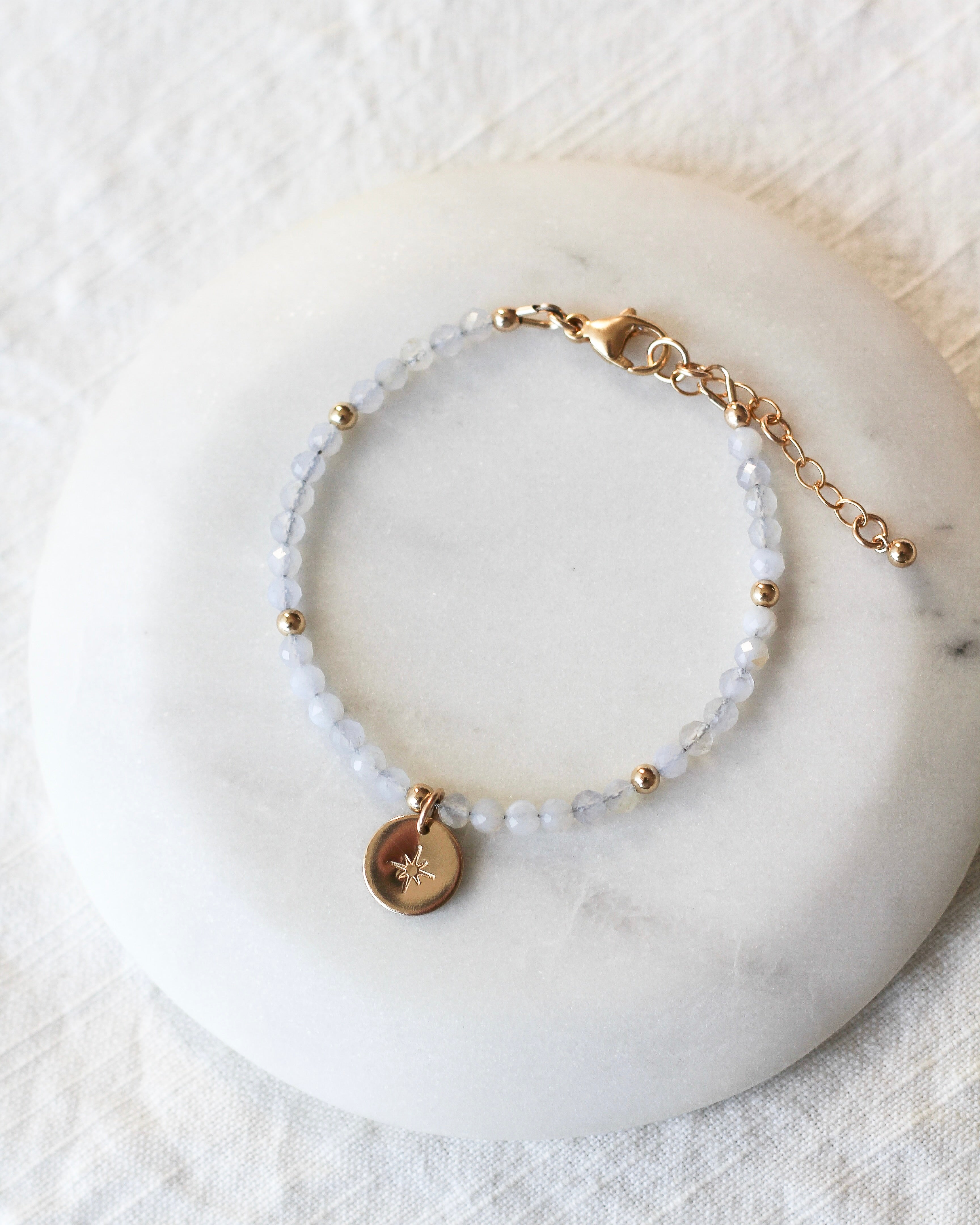 Stay True Intention Bracelet | Blue Lace Agate