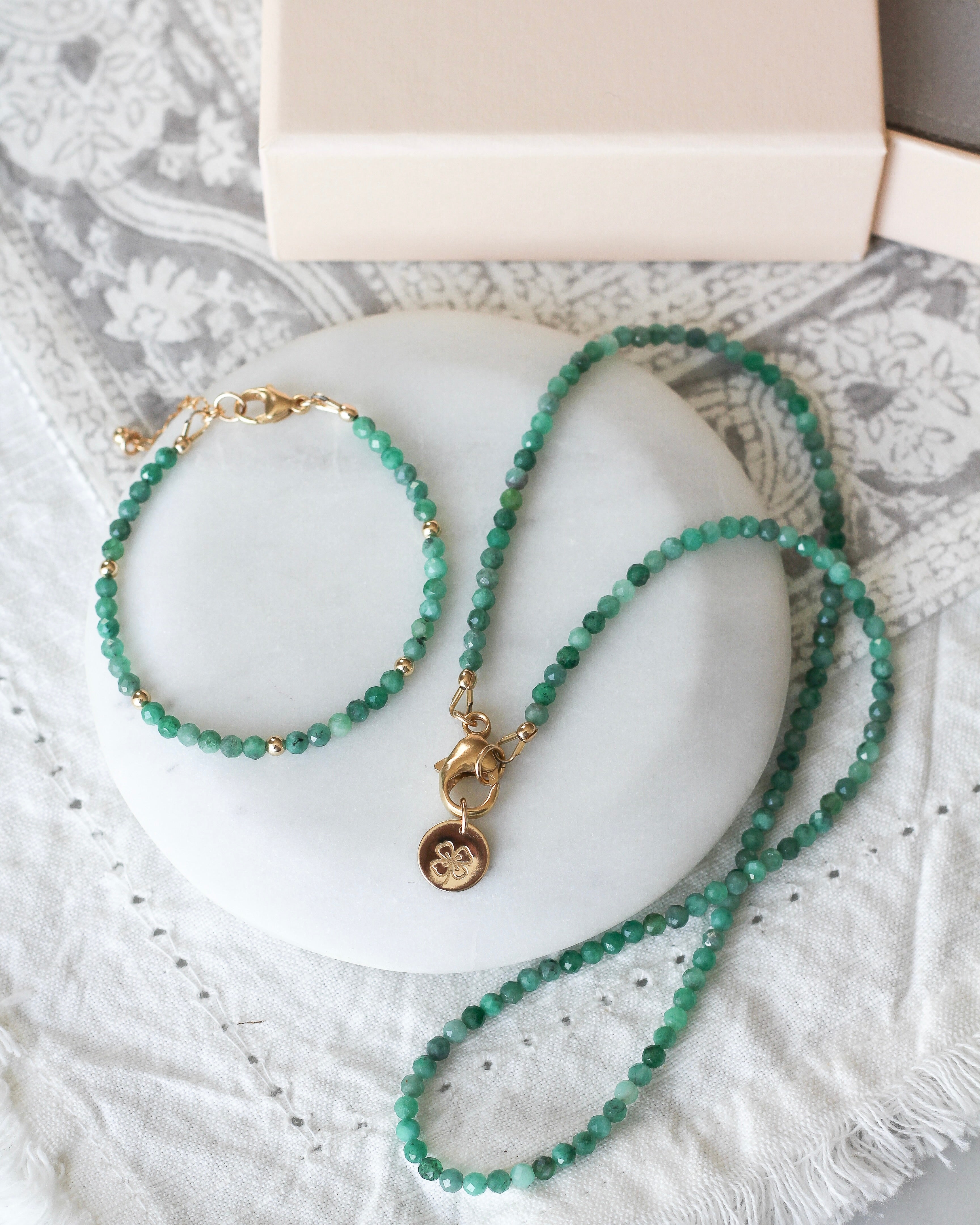 Prosperity Intention Necklace | Emerald