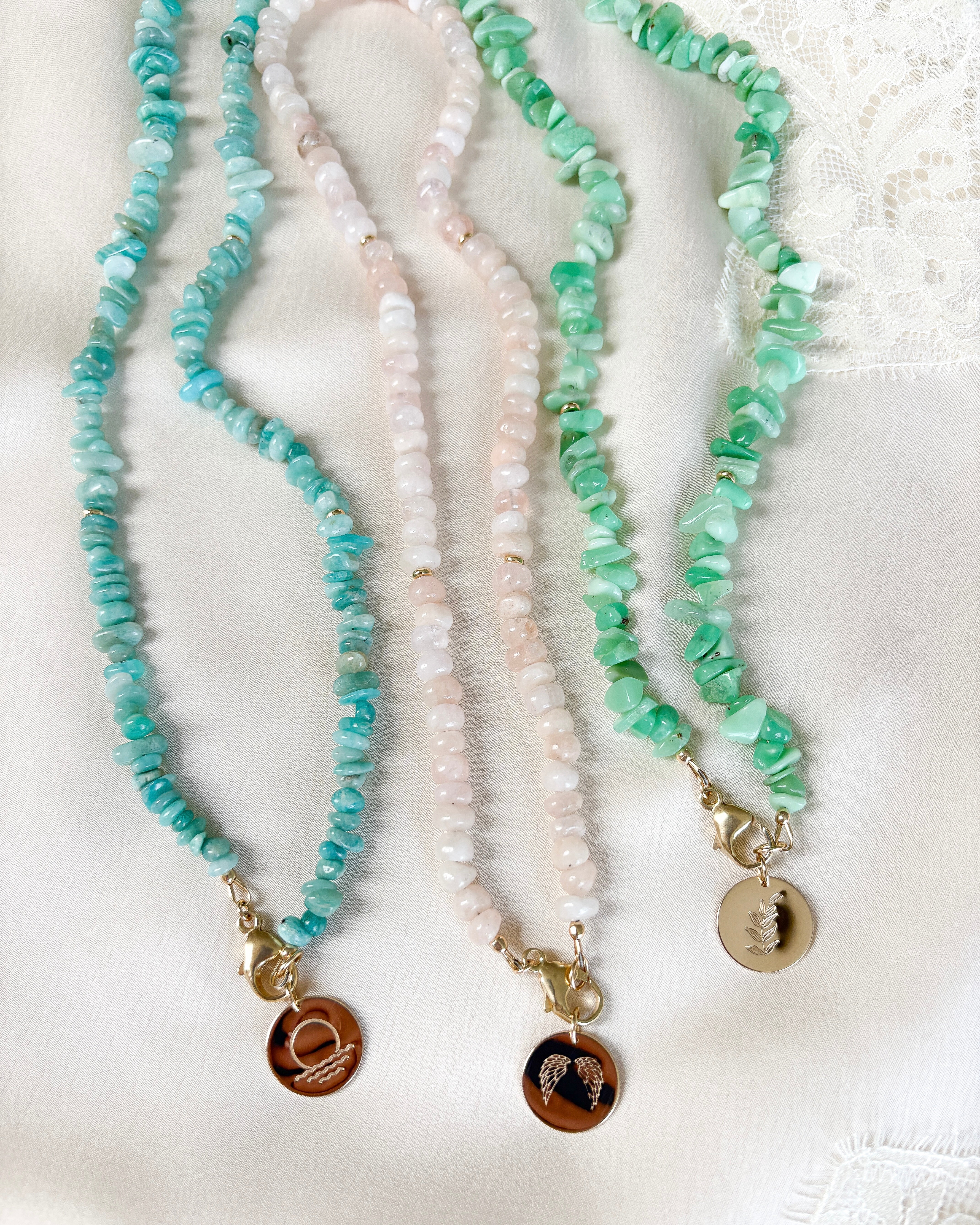 Brighten Pebble Necklace | Chrysoprase