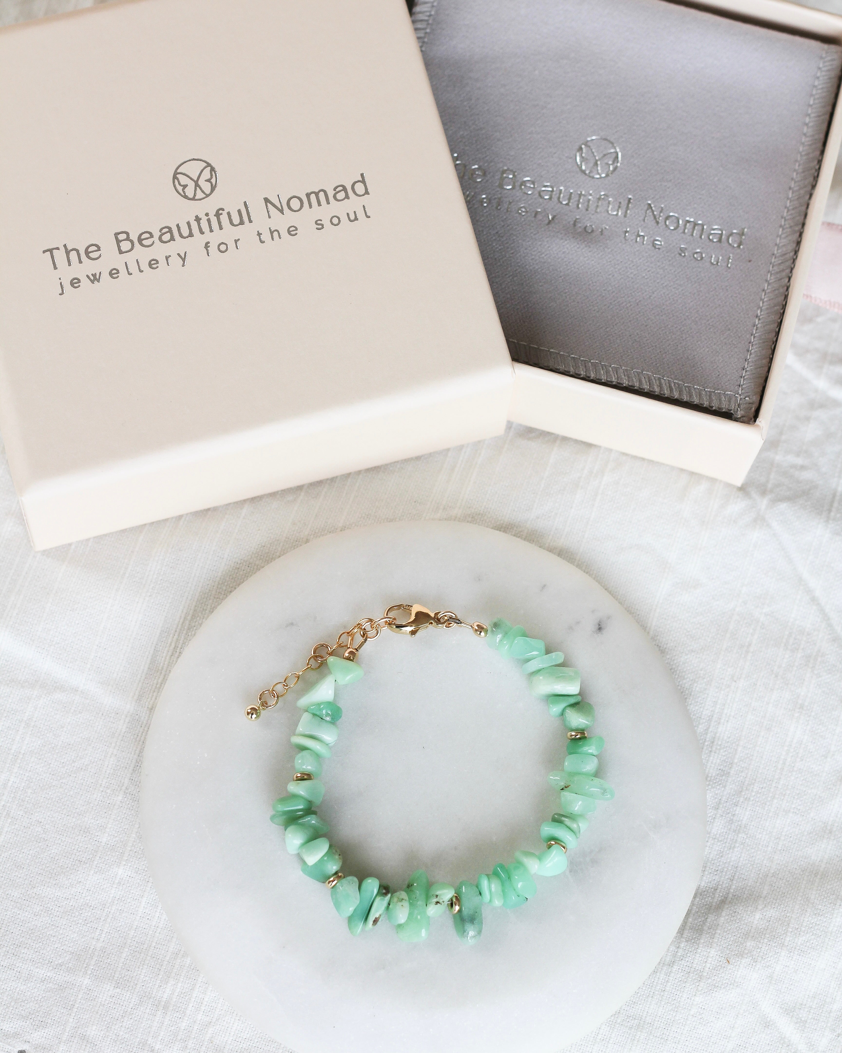 Brighten Pebble Bracelet | Chrysoprase