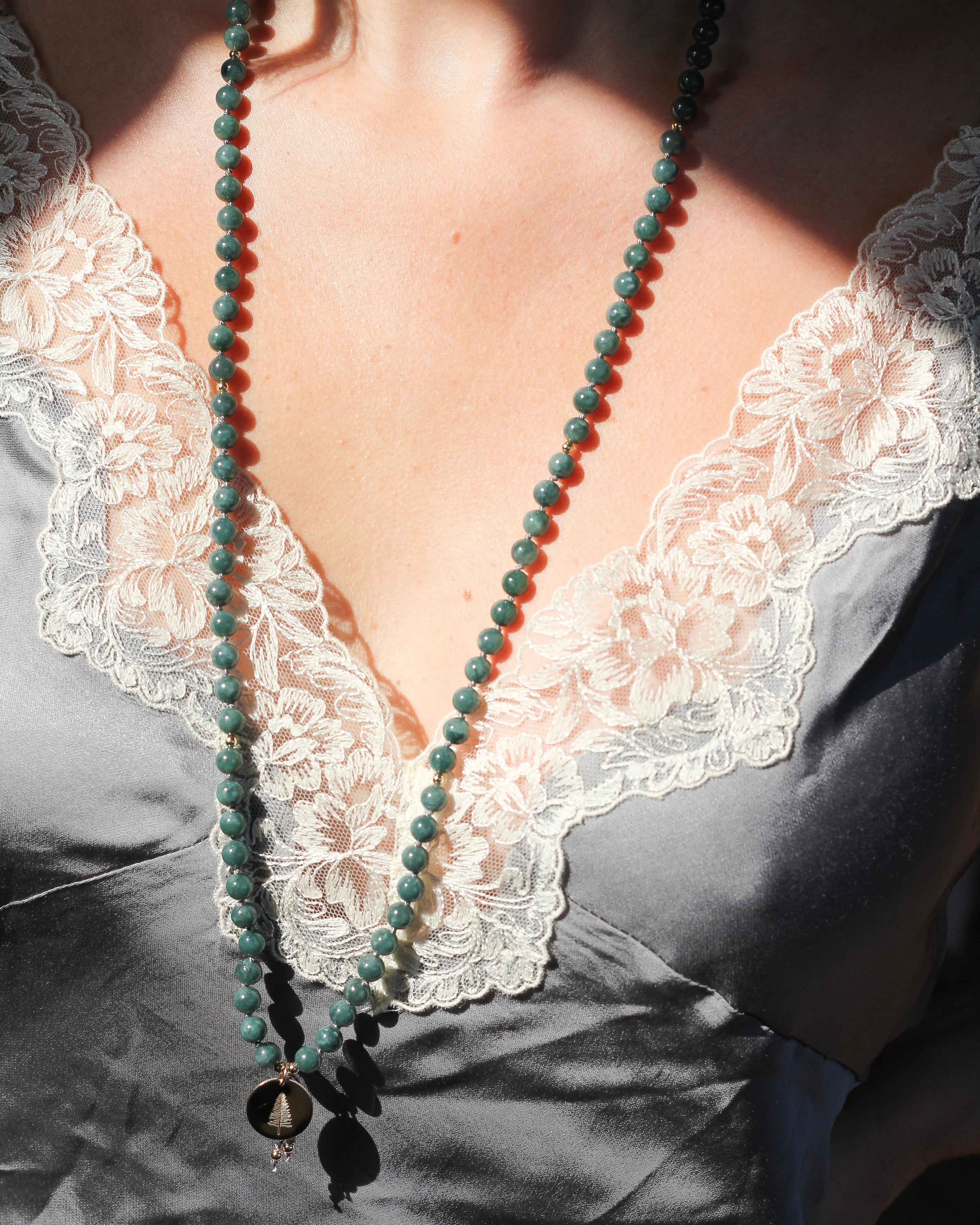 Devotion Mala Pendant Necklace | Guatemalan Jade