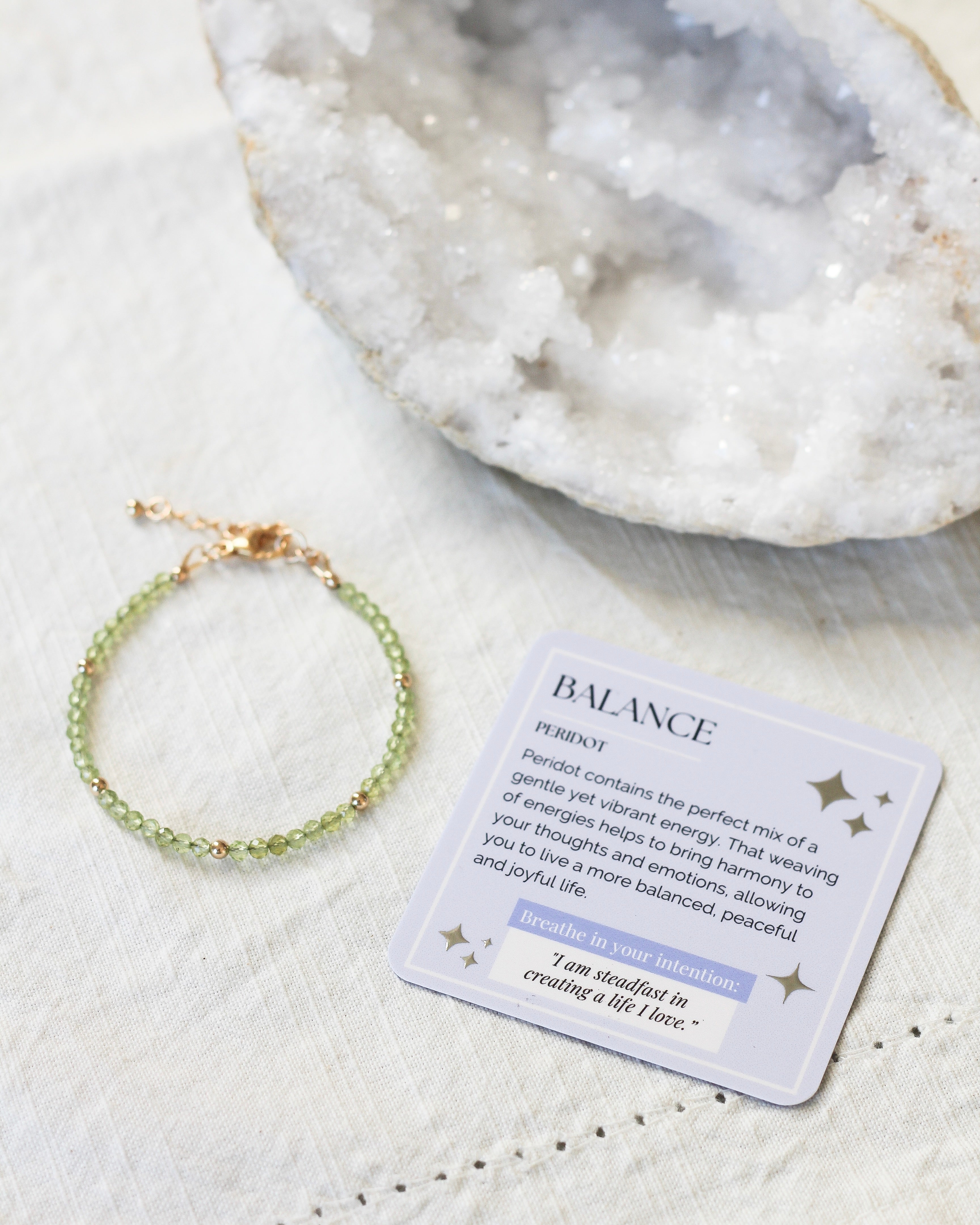 Balance Intention Bracelet | Peridot