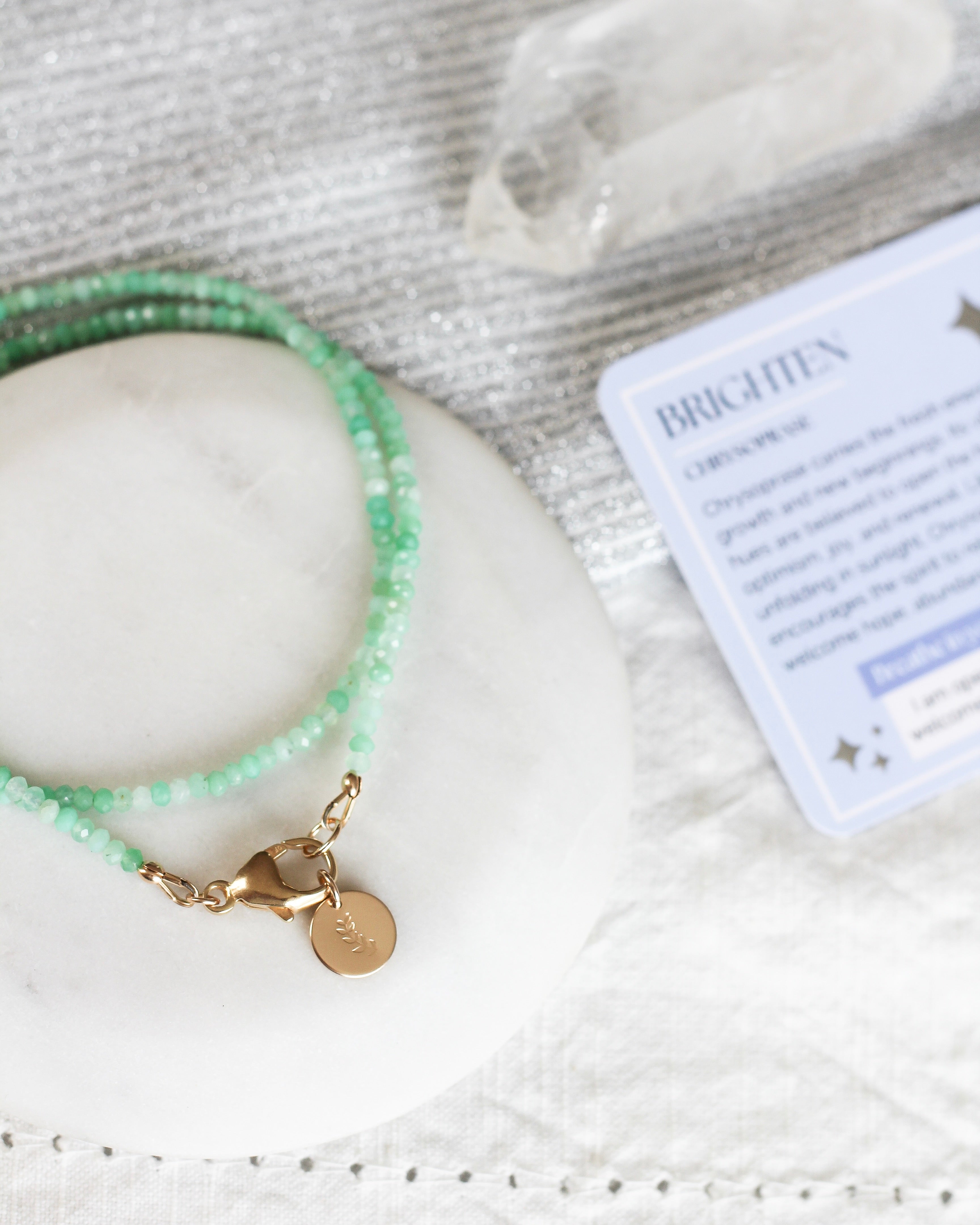 Brighten Intention Necklace | Chrysoprase