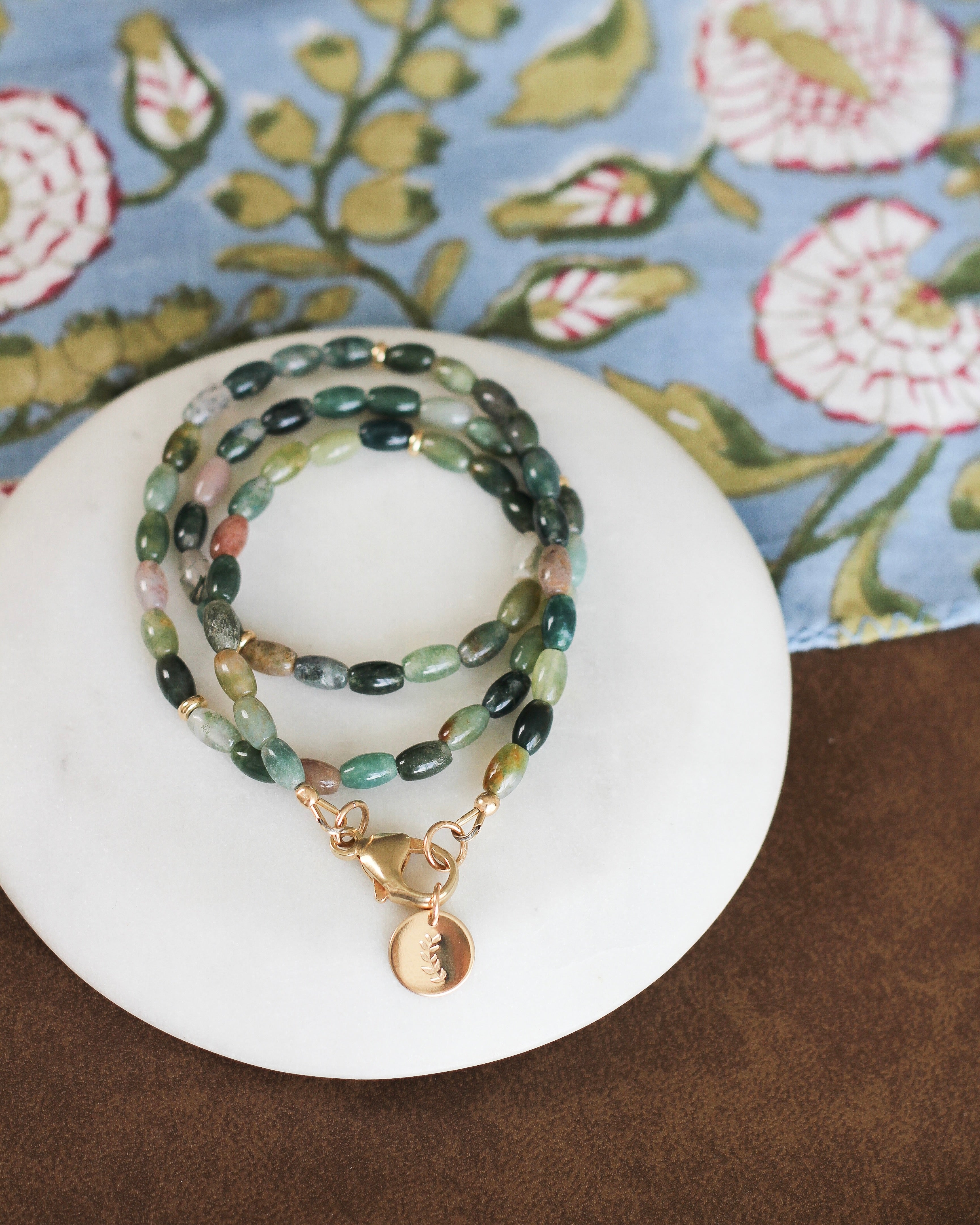 Haven Barrel Necklace | Indian Agate