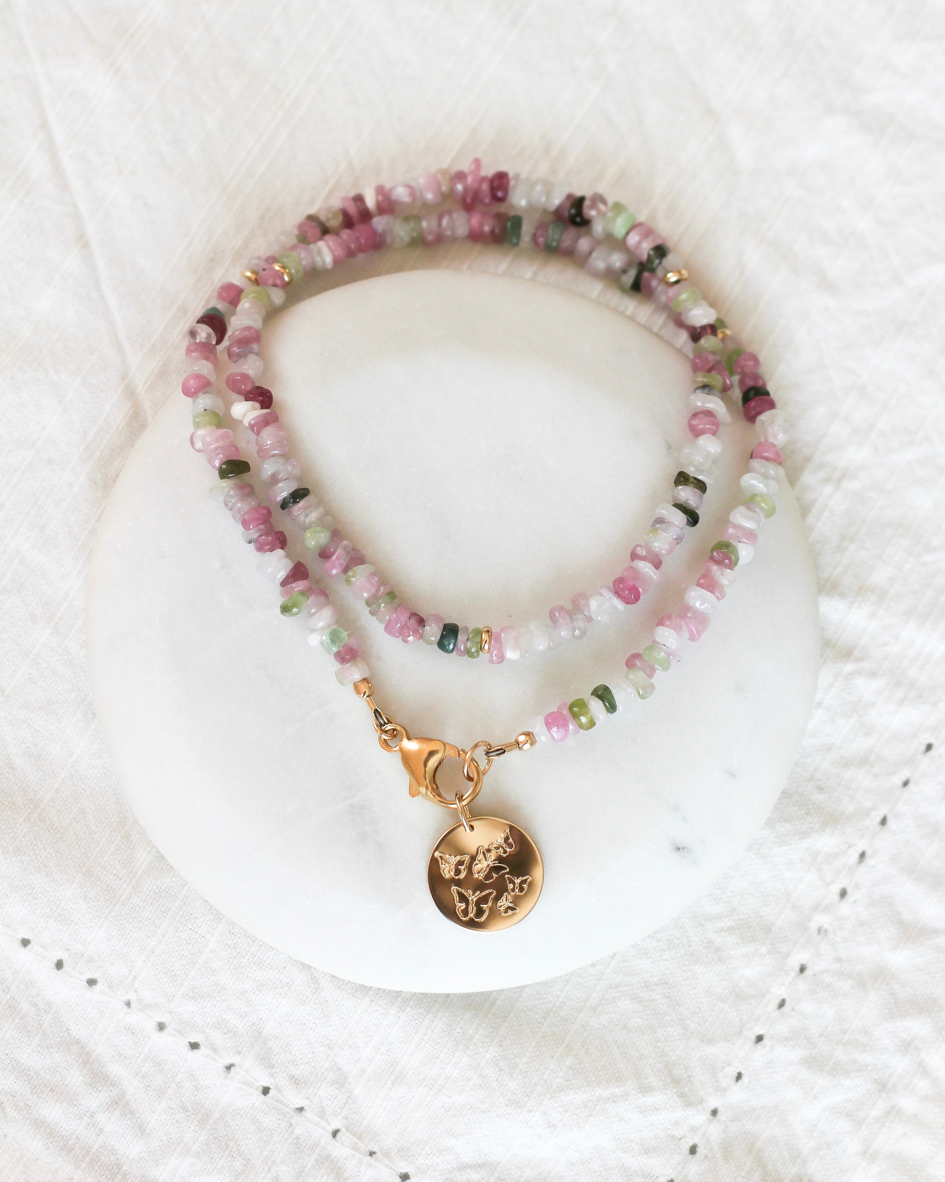 Joy Pebble Necklace | Watermelon Tourmaline