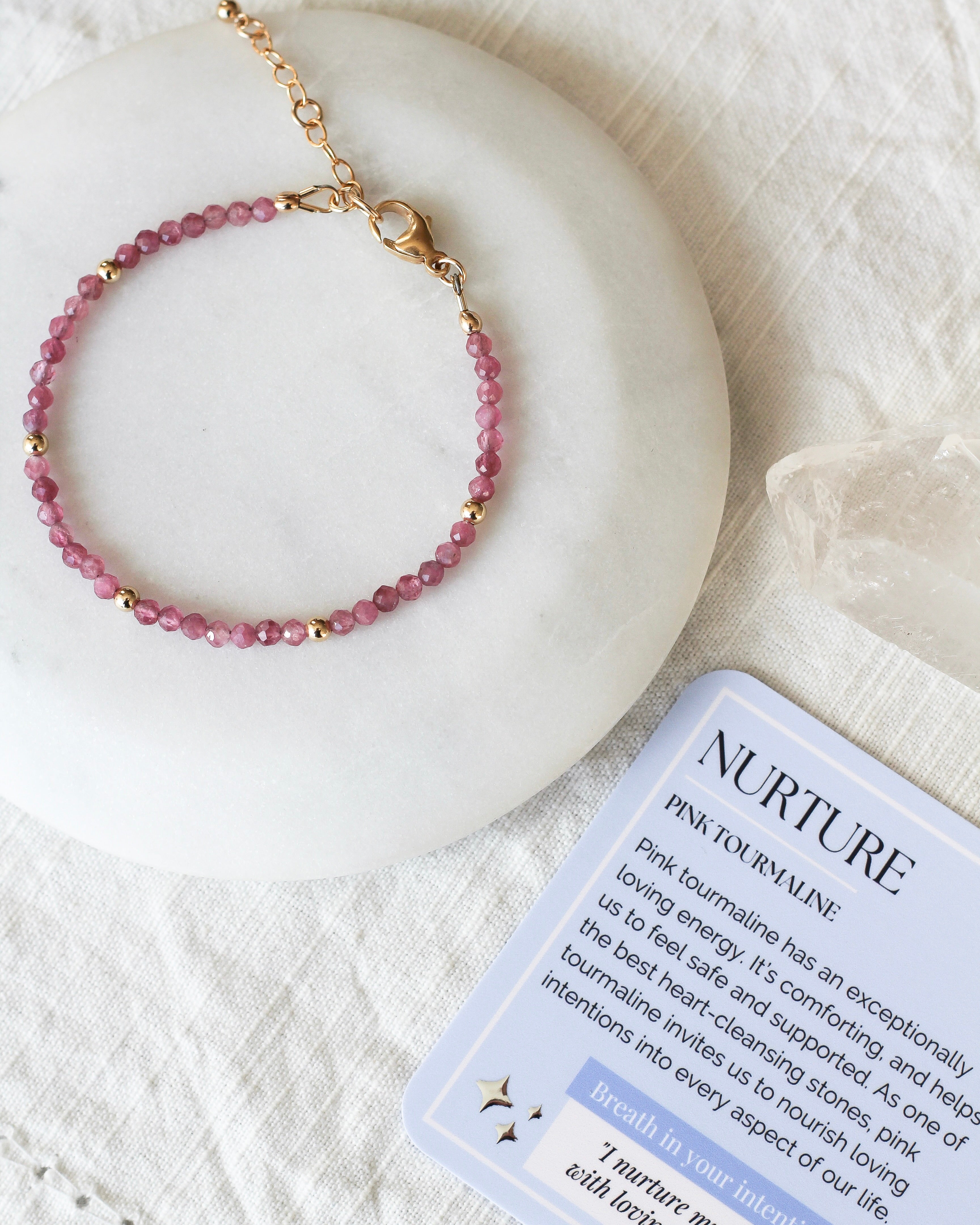 Nurture Intention Bracelet | Pink Tourmaline