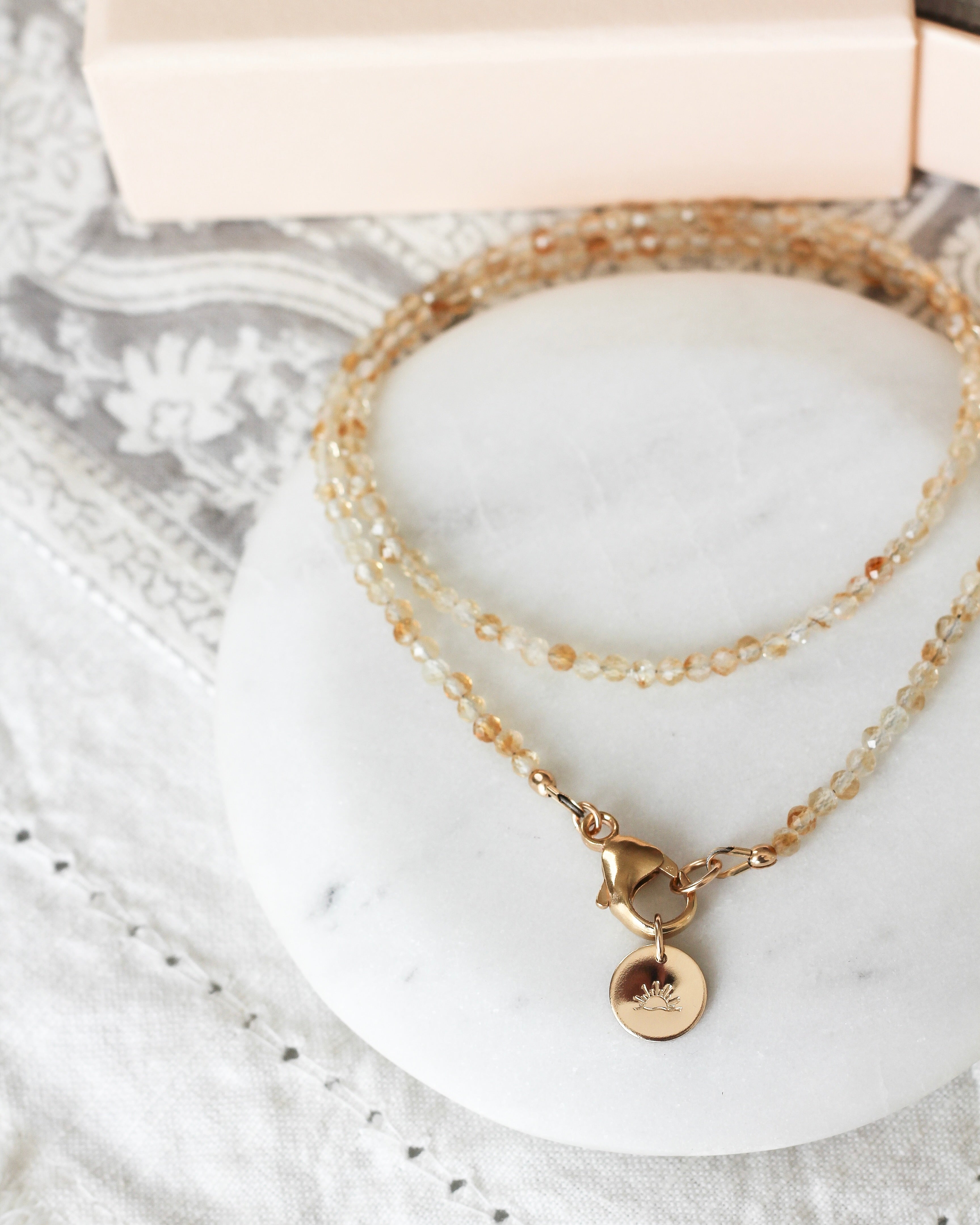 Abundance Intention Necklace | Citrine